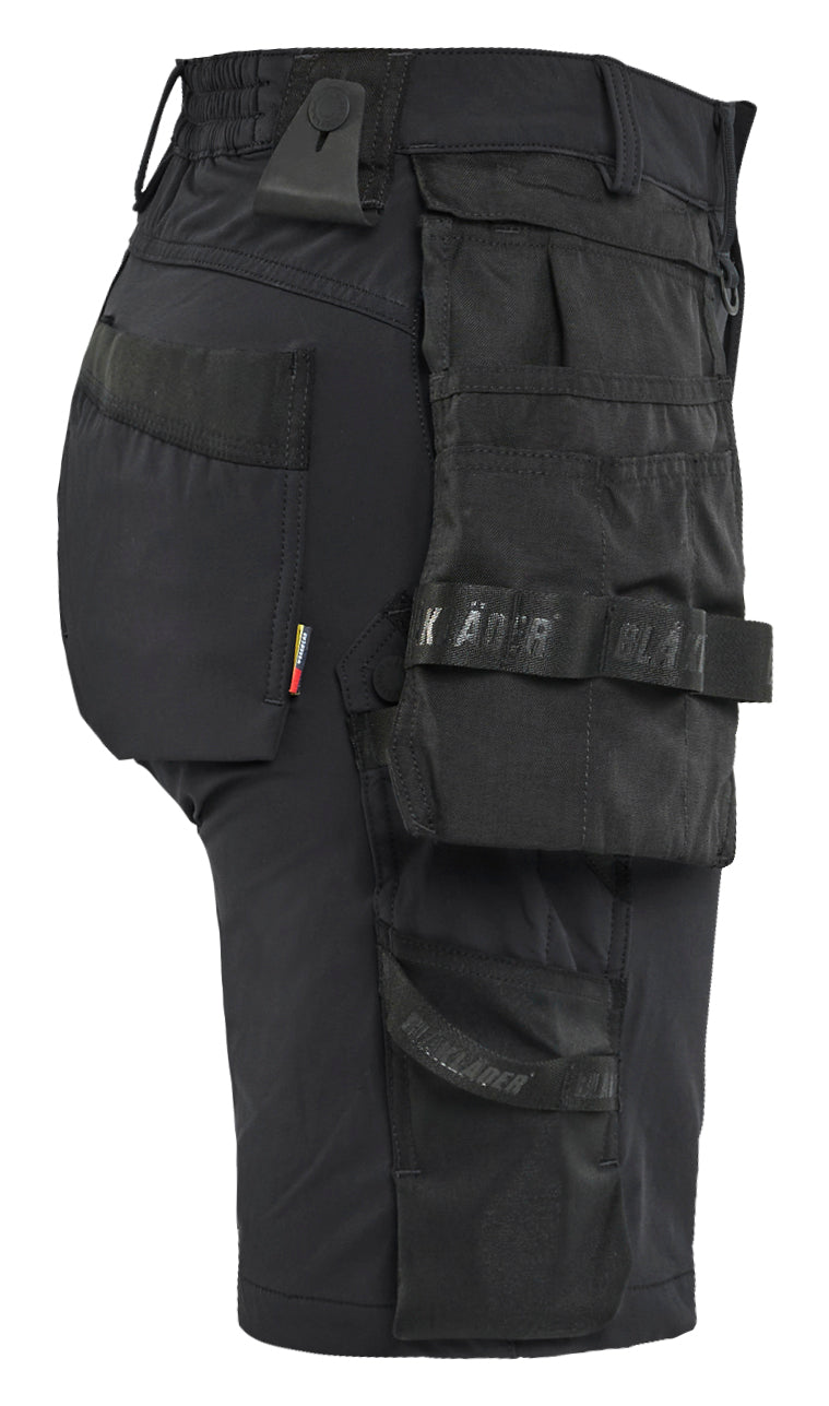 Blåkläder 7124 Dame Håndværker Shorts 4-vejs stretch produktbillede til broderi