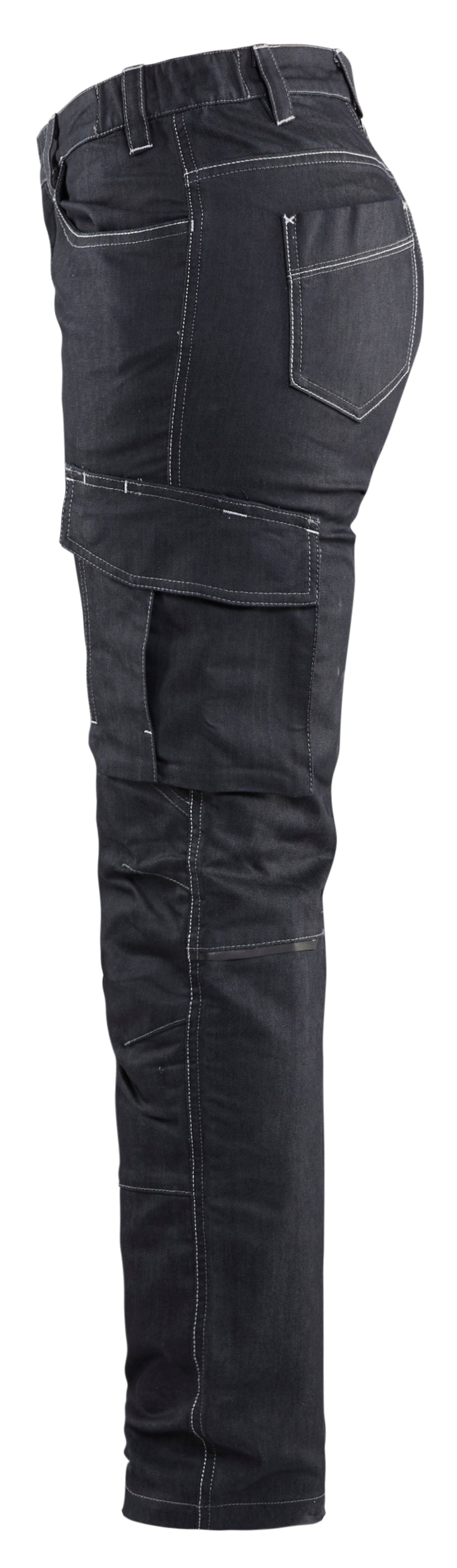 Blåkläder 7140 Dame Service Buks Denim Stretch produktfoto med tryk