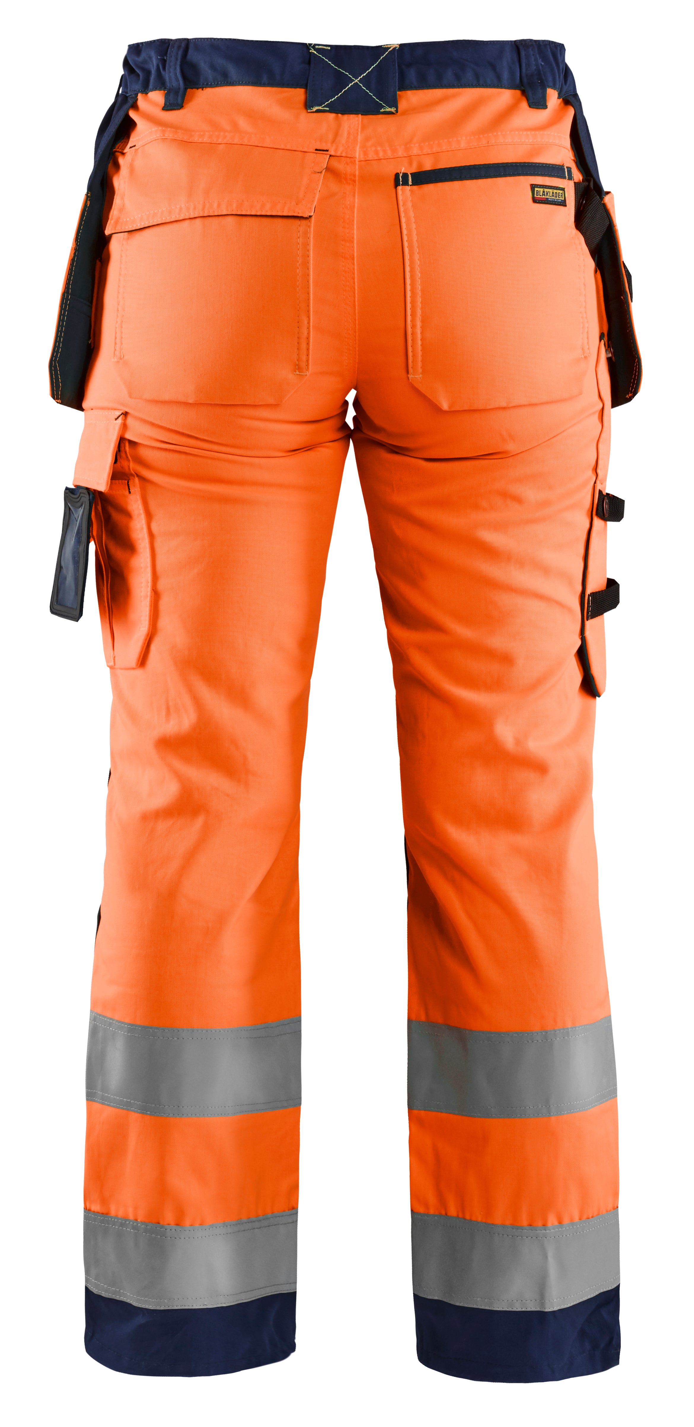 Blåkläder 7156 Dame High Vis Buks med Værktøjslommer nærbillede med logo