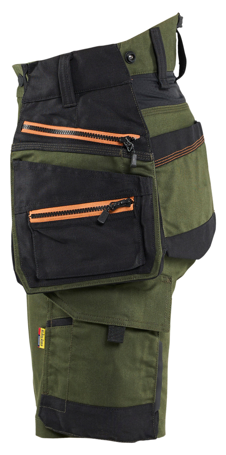 Blåkläder 7175 Striker Dame Håndværker Shorts Stretch produktbillede med tryk