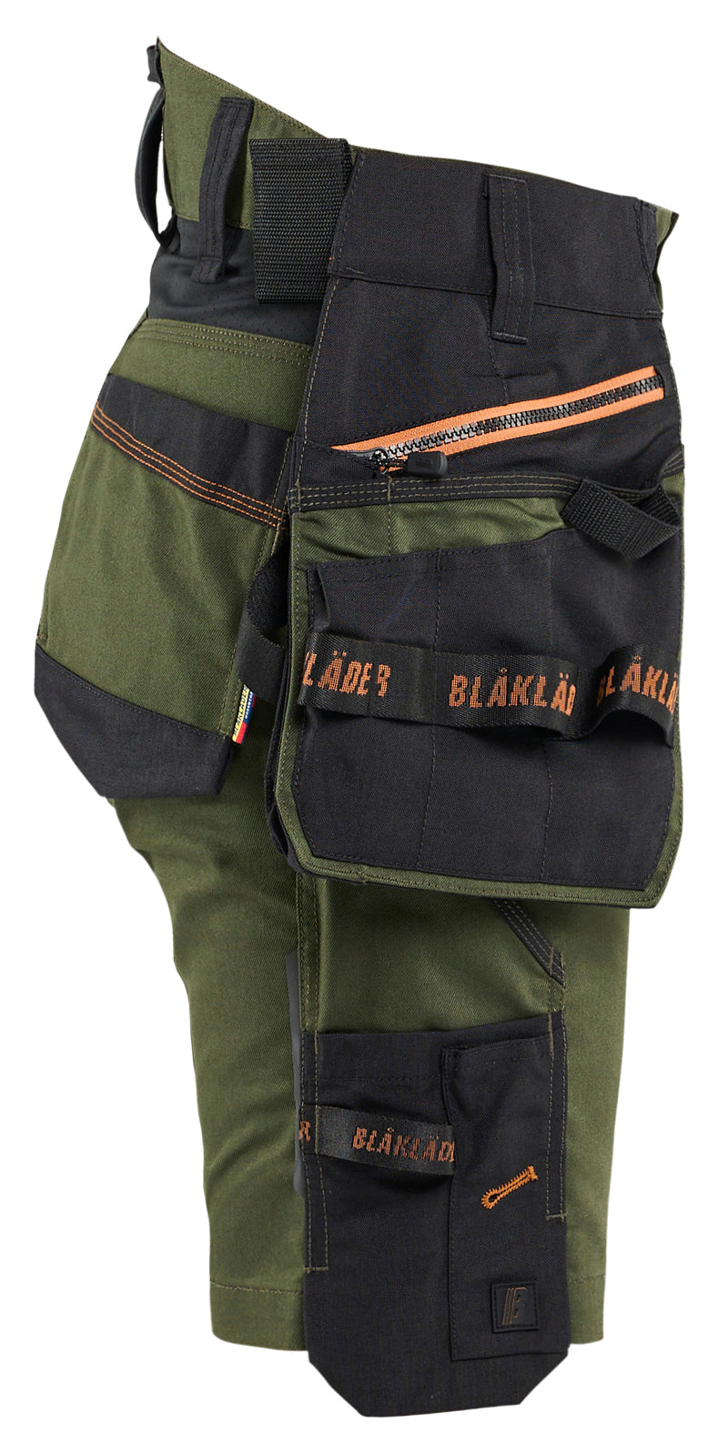 Blåkläder 7175 Striker Dame Håndværker Shorts Stretch produktfoto til broderi