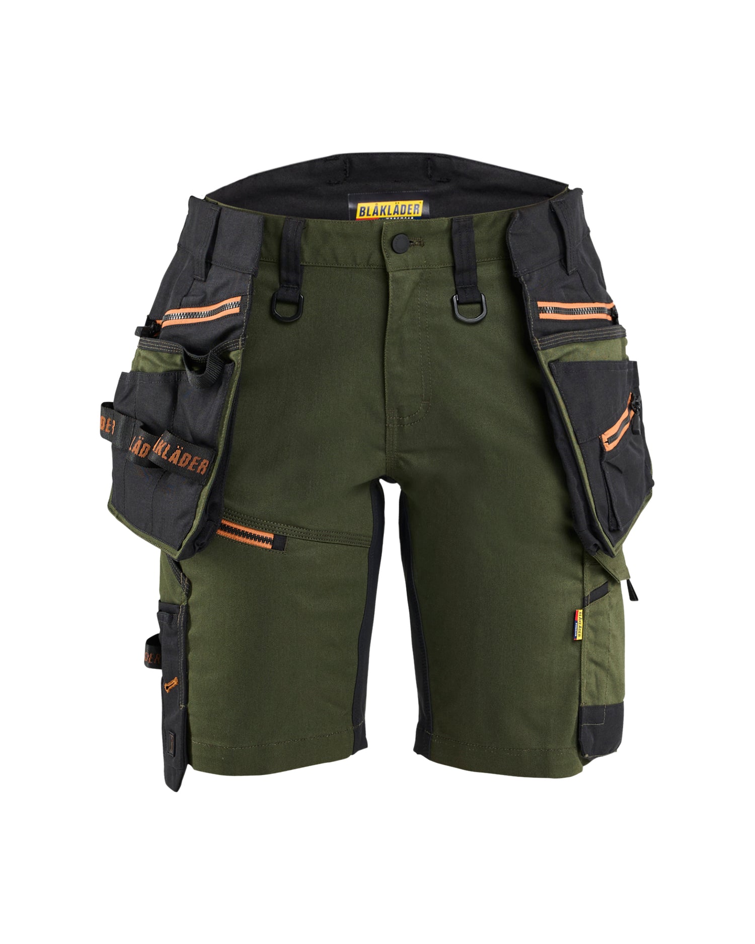 Blåkläder 7175 Striker Dame Håndværker Shorts Stretch, Skovgrøn/Rust