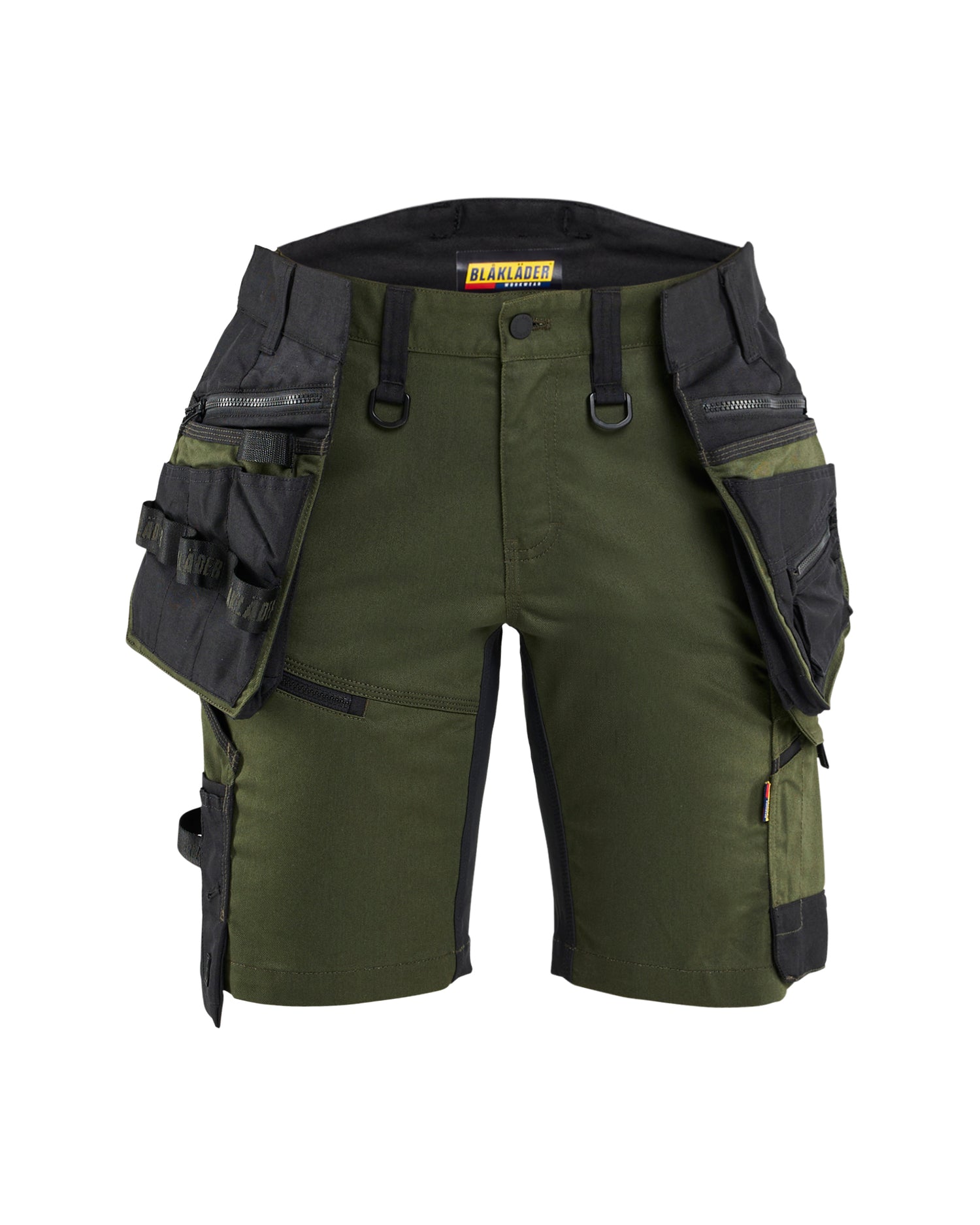 Blåkläder 7175 Striker Dame Håndværker Shorts Stretch, Skovgrøn/Sort