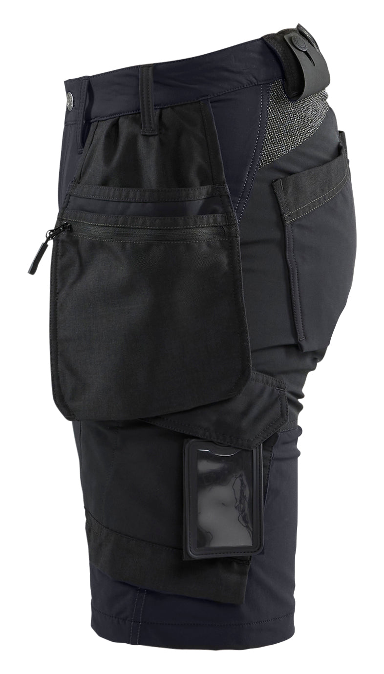 Blåkläder 7183 Dame Håndværker shorts 4-vejs stretch produktfoto med tryk