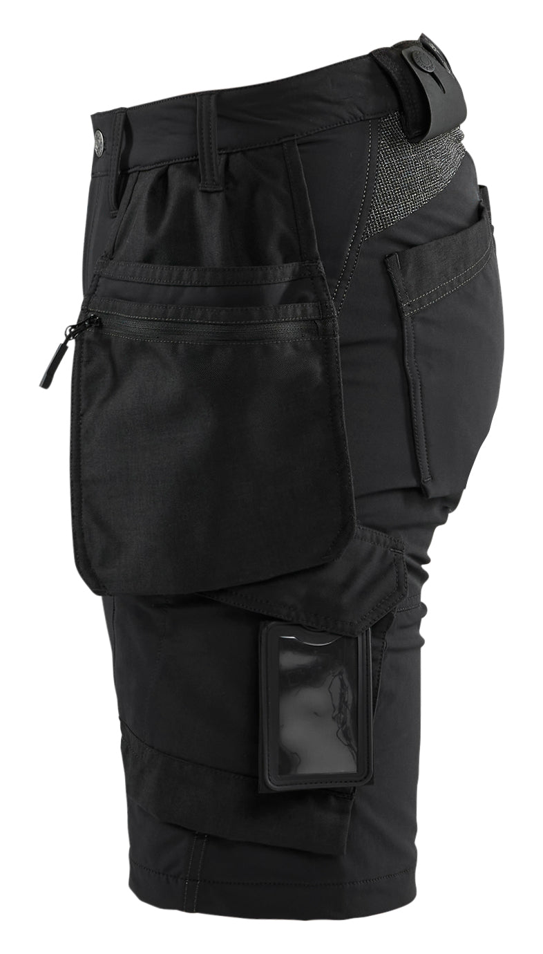 Blåkläder 7183 Dame Håndværker shorts 4-vejs stretch produktbillede med tryk