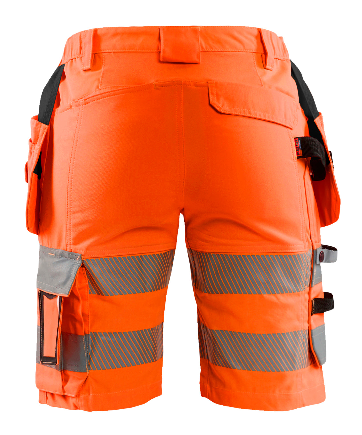 Blåkläder 7186 Dame High Vis Shorts med stretch nærbillede med logo