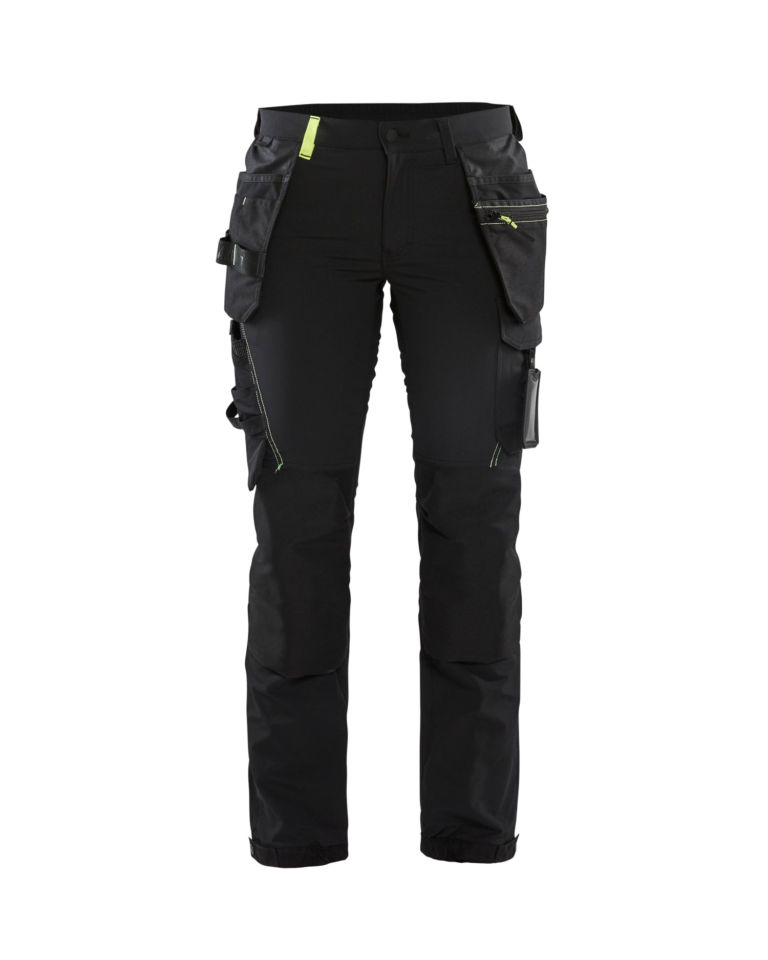 Blåkläder 7192 Dame Håndværker Buks  4-vejs stretch, Sort/High Vis Gul