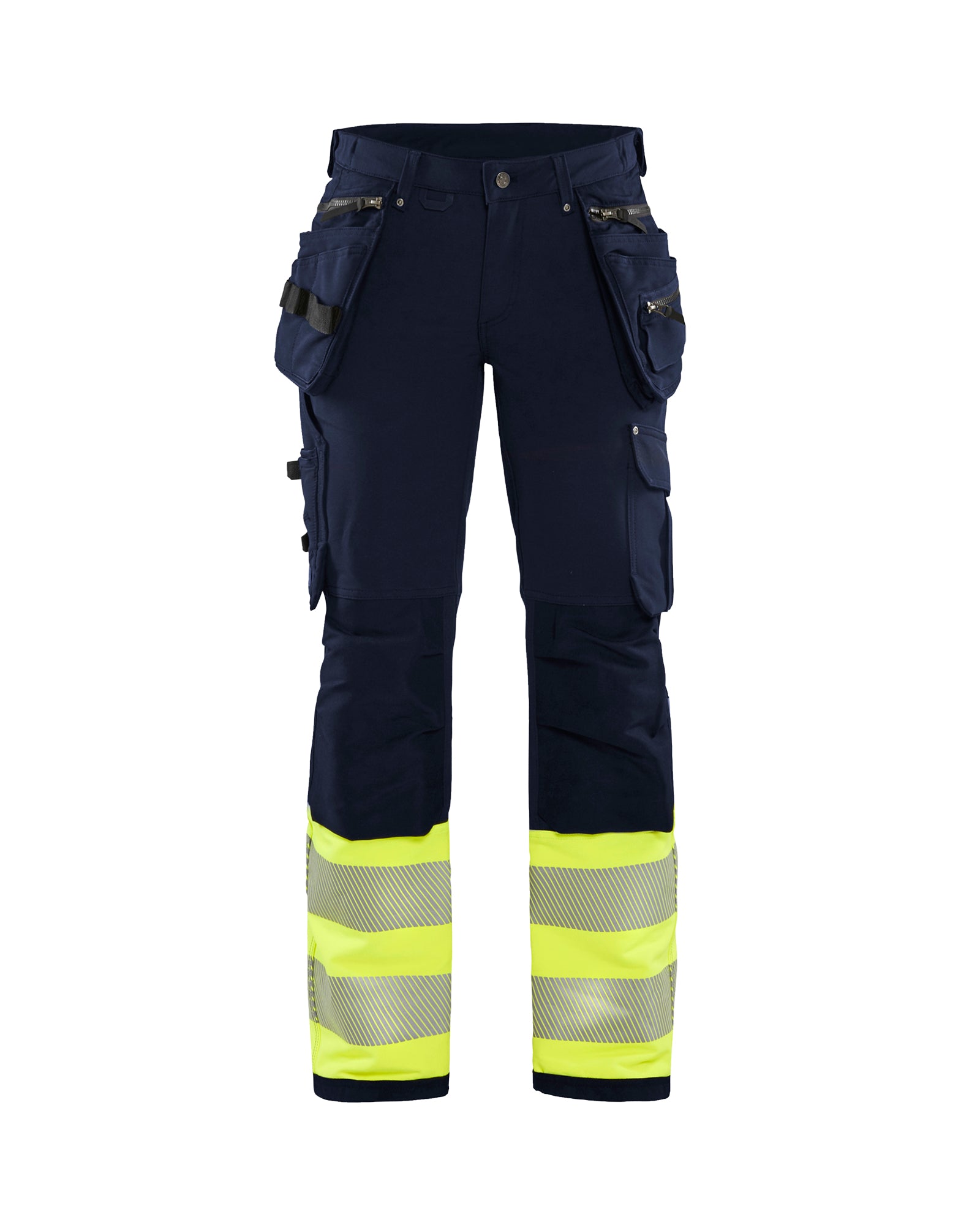 Blåkläder 7193 Dame High Vis Buks 4-vejs stretch, Marineblå/High Vis Gul