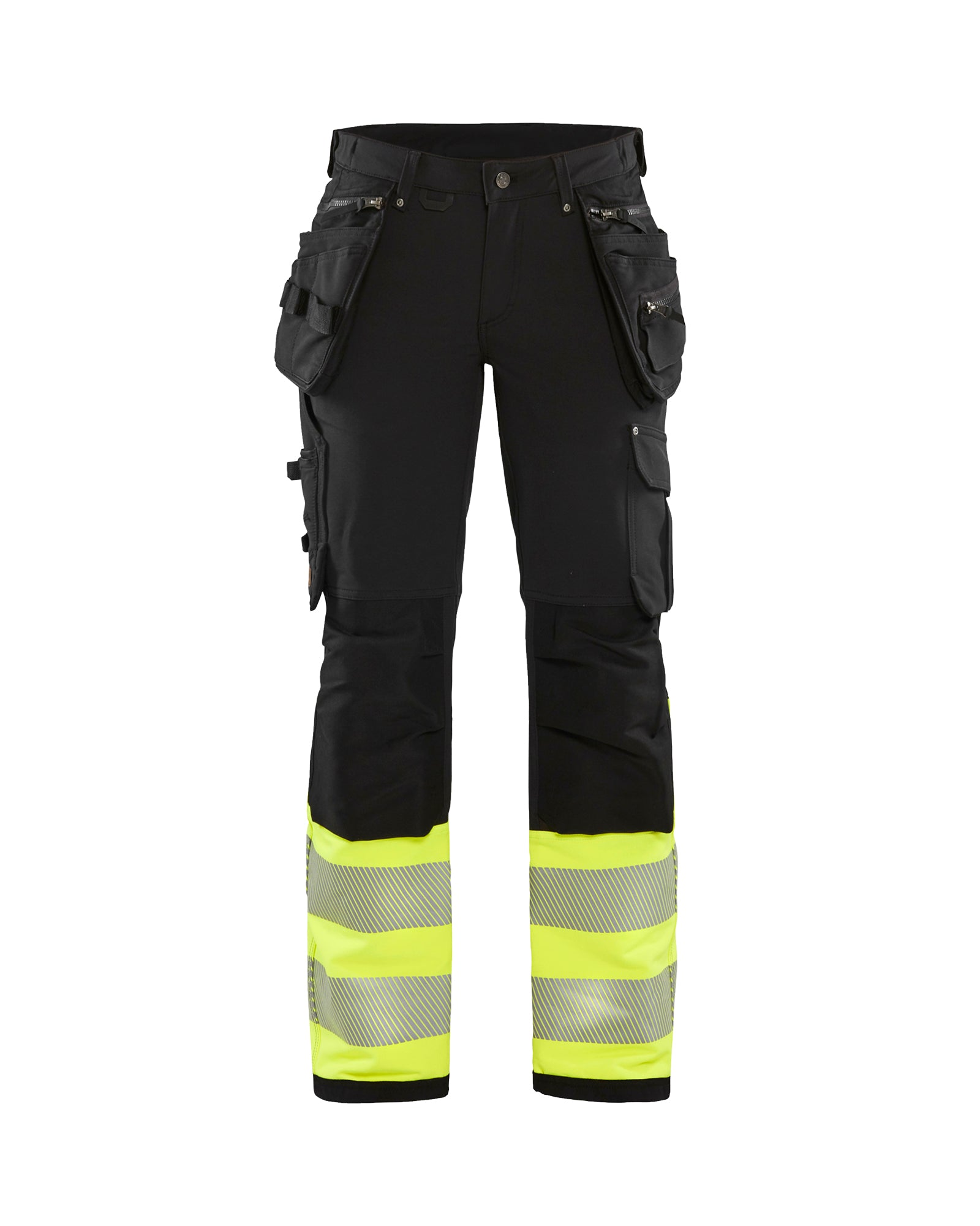 Blåkläder 7193 Dame High Vis Buks 4-vejs stretch, Sort/High Vis Gul