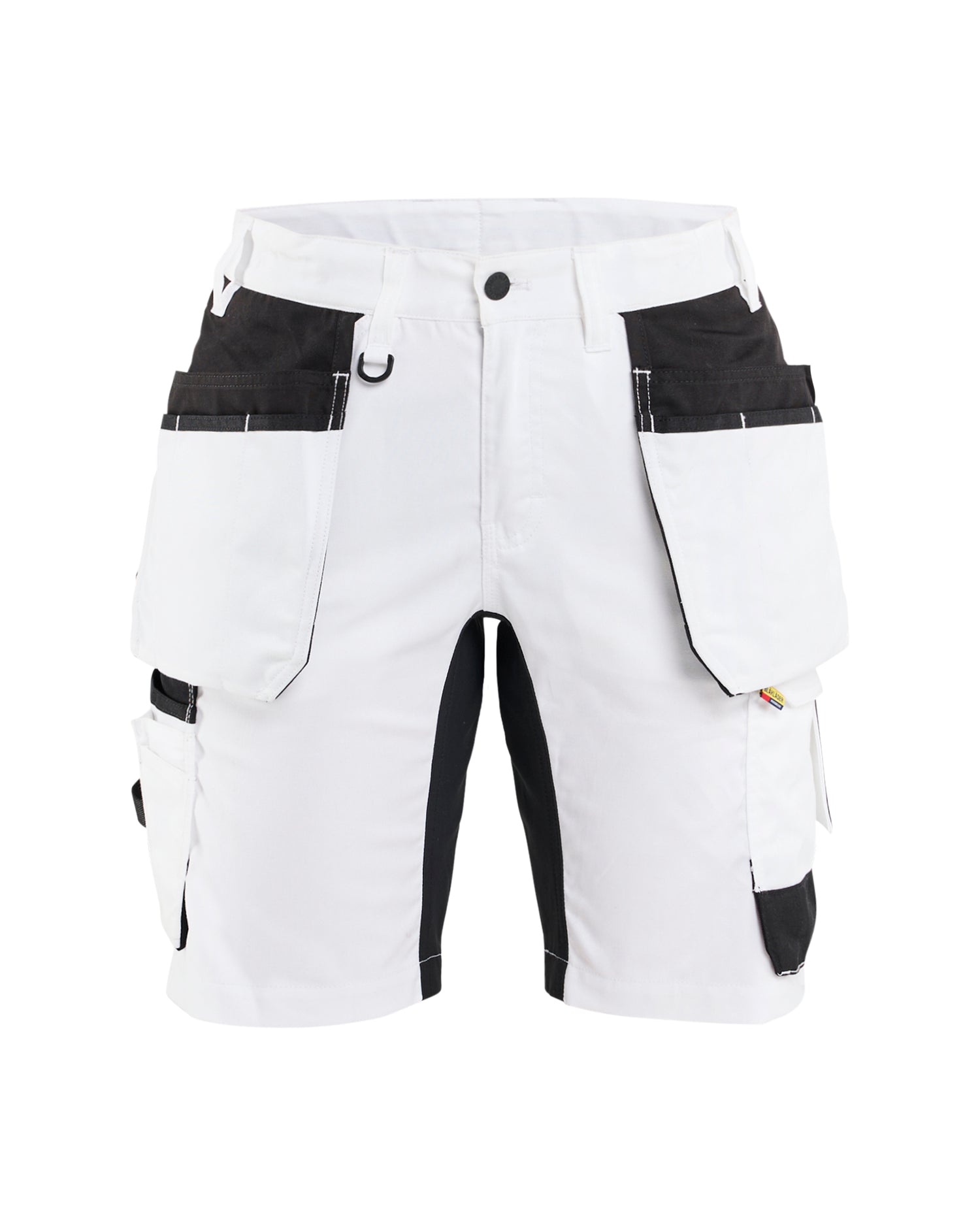 Blåkläder 7233 Dame Shorts med stretch, Hvid/Sort