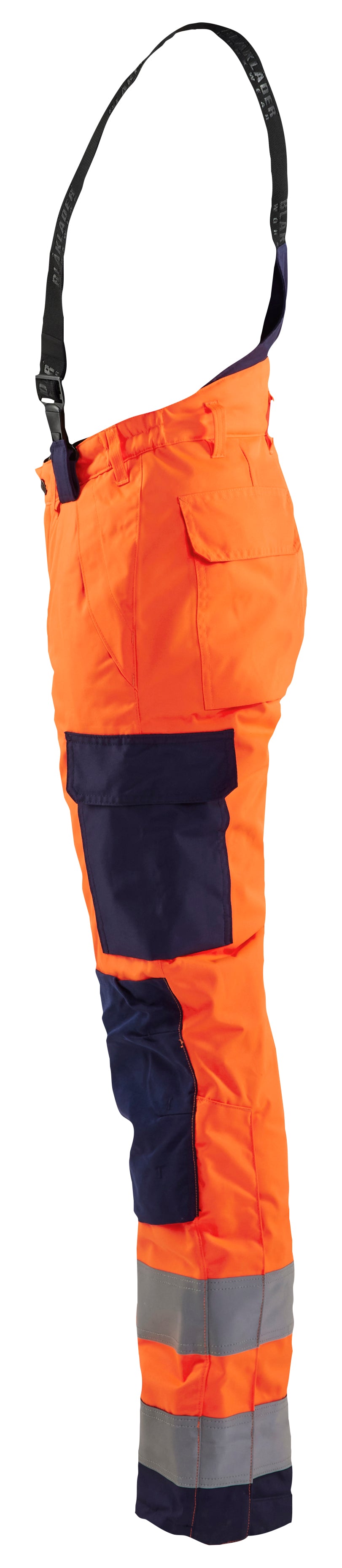Blåkläder 7885 Dame High Vis Vinter Buks nærbillede med tryk