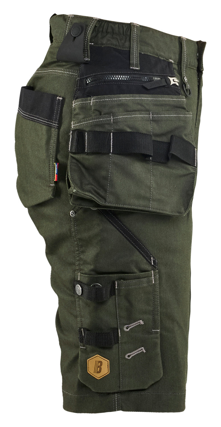 Blåkläder 7992 Dame Håndværker Shorts stretch X1900 detalje til broderi