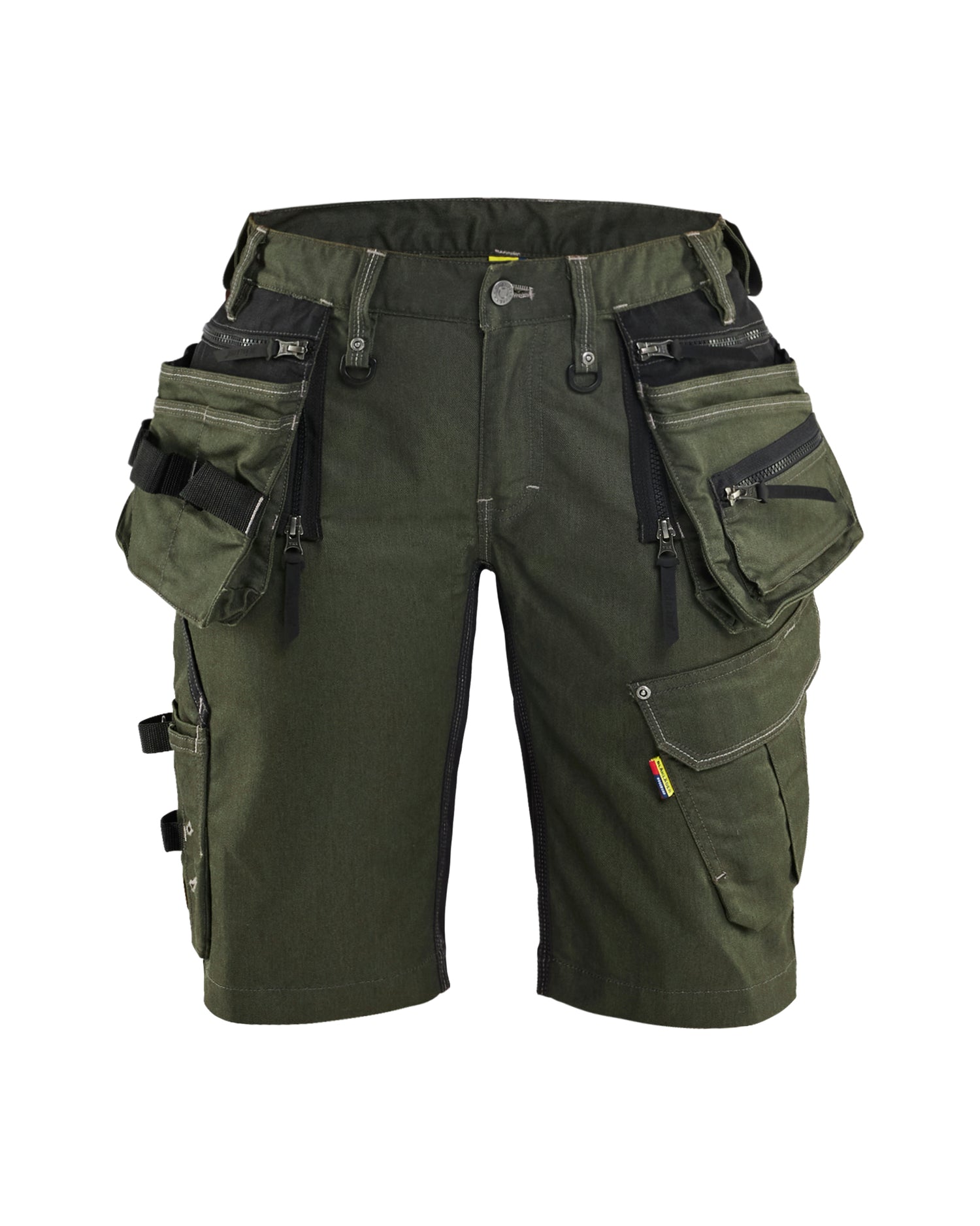Blåkläder 7992 Dame Håndværker Shorts stretch X1900, Skovgrøn/Sort