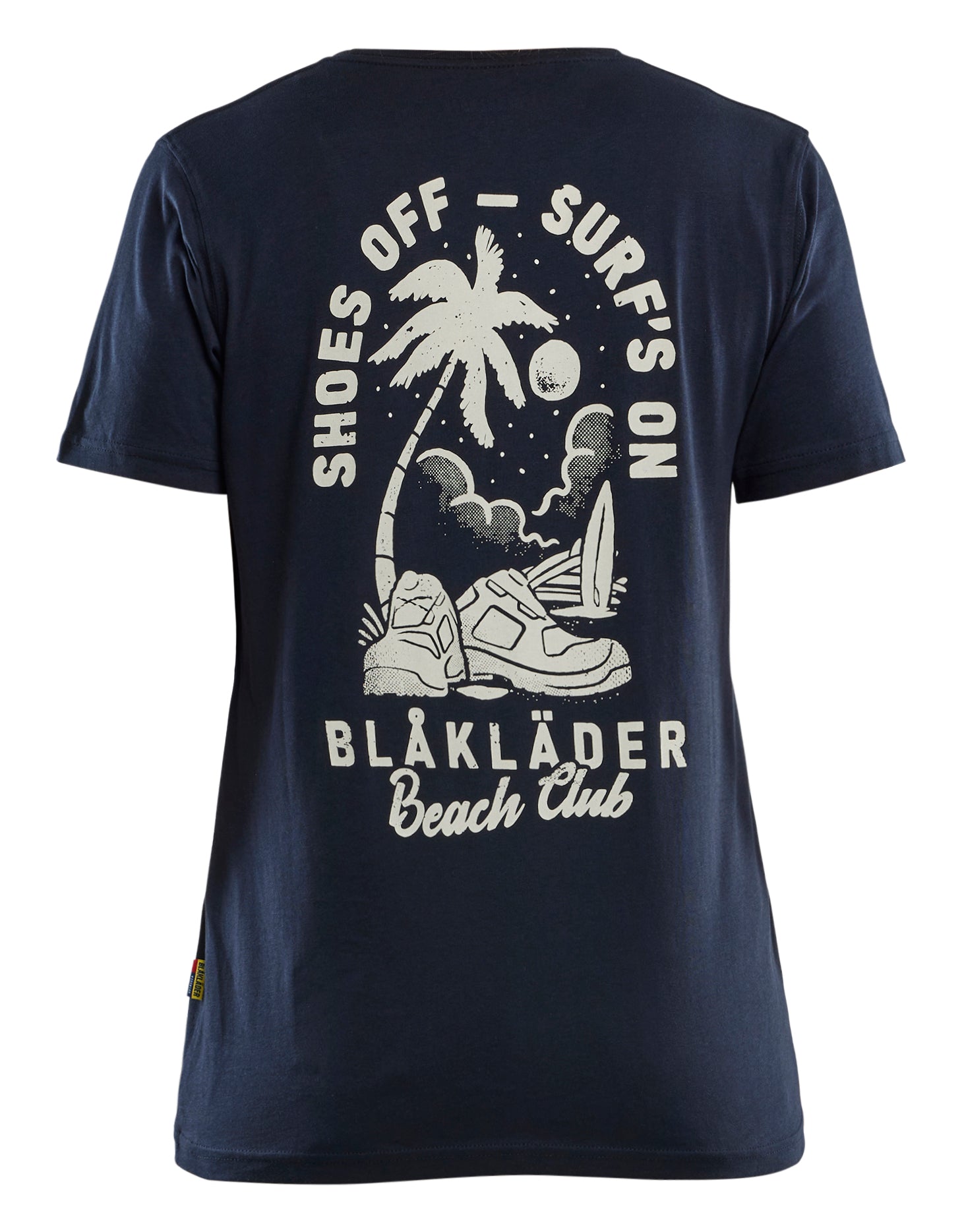 Blåkläder 9417 Dame T-Shirt Blåkläder Beach Club detalje til broderi