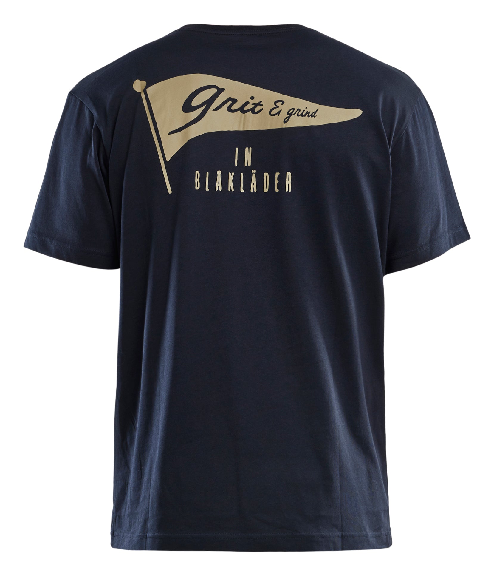 Blåkläder 9420 T-Shirt Grit and Grind detalje til broderi