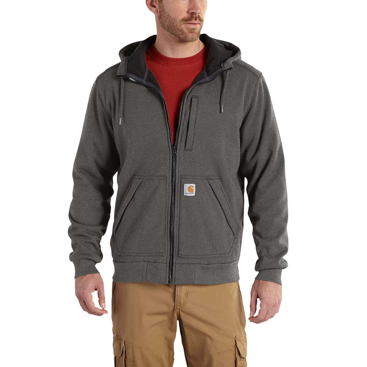 Carhartt 101759 Wind Fighter Hooded Sweatshirt produktbillede med tryk