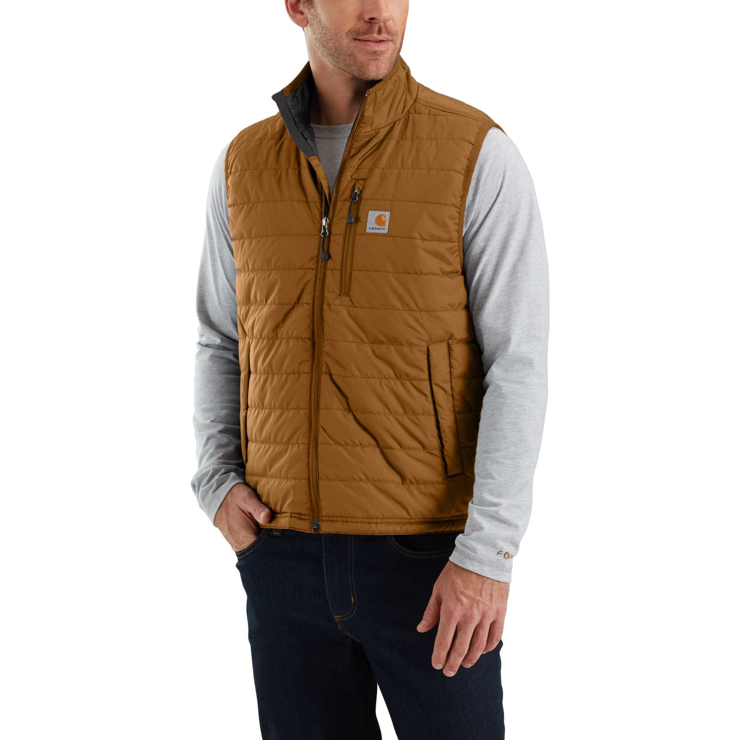 Carhartt 102286 Gilliam Vest detalje med firmalogo