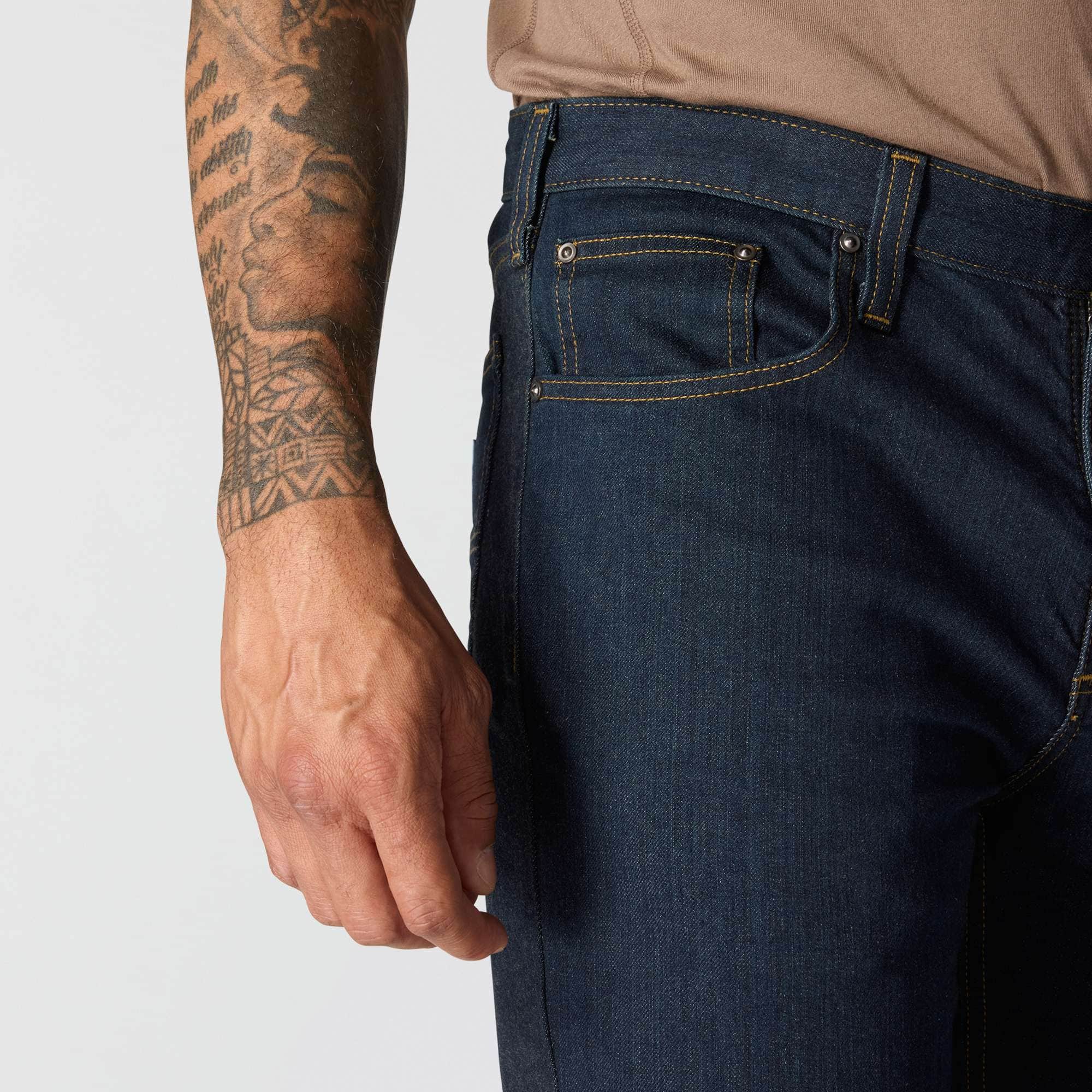 Carhartt 102807 Rugged Flex Straight Tapered Jeans materiale med logo