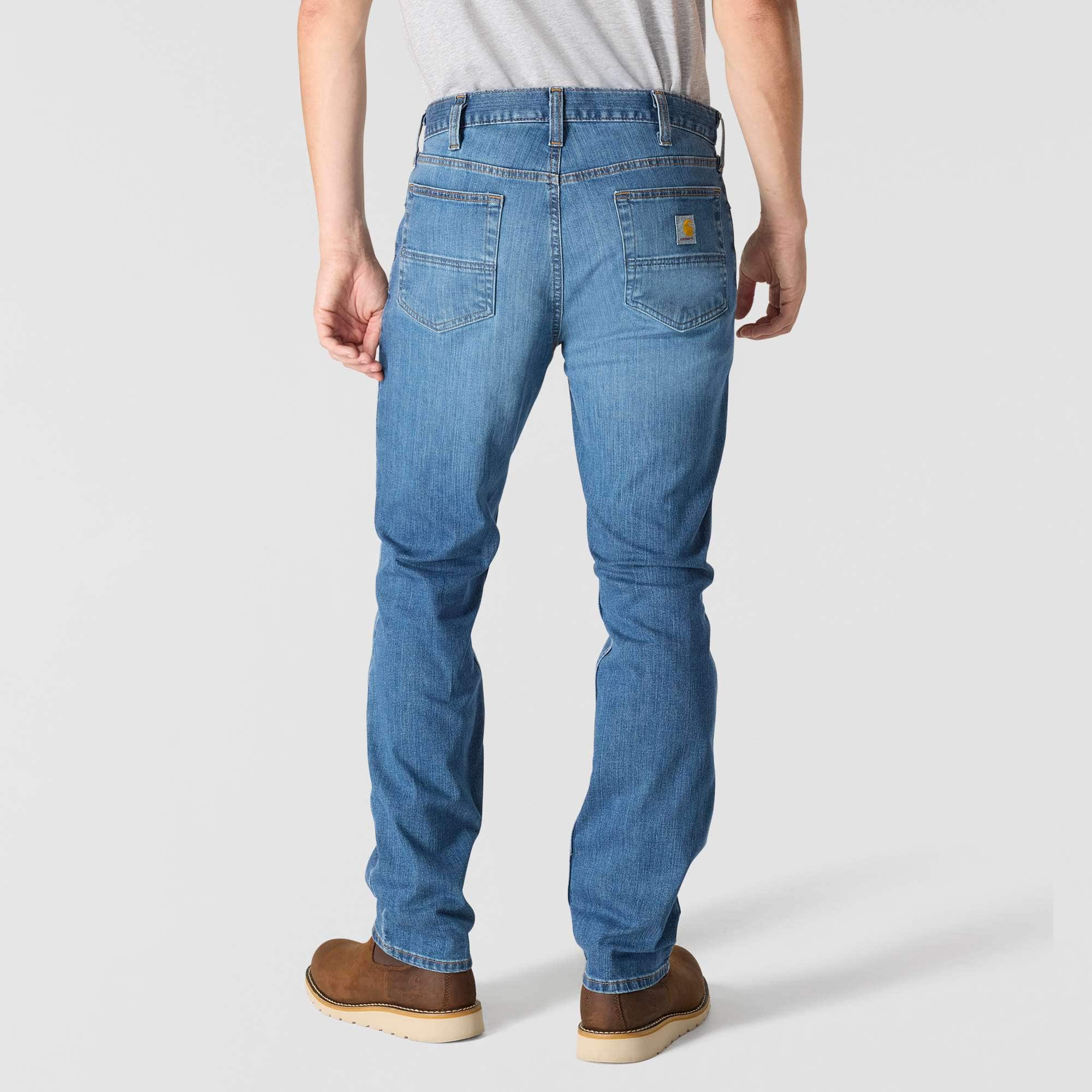 Carhartt 102807 Rugged Flex Straight Tapered Jeans detalje med logo
