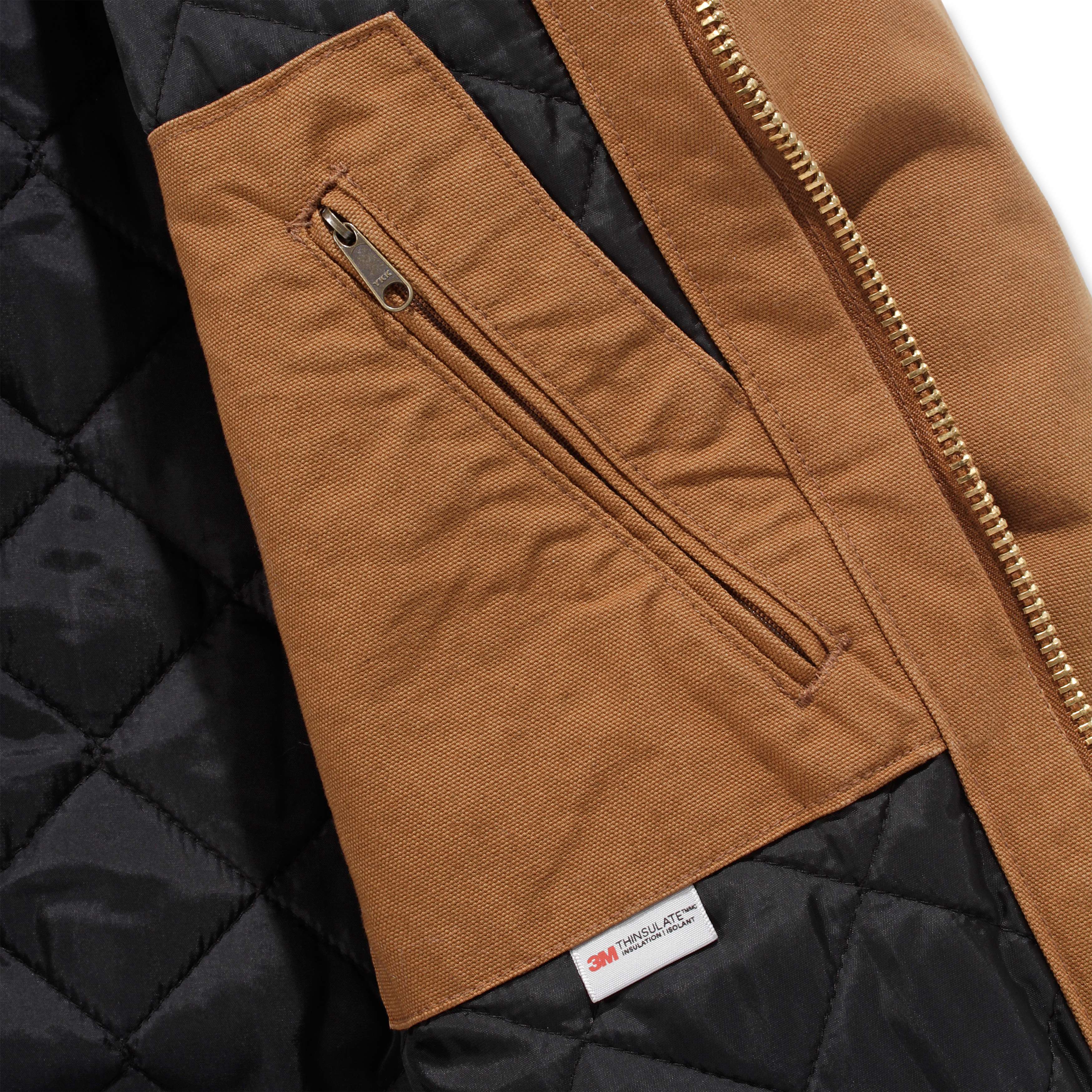 Carhartt 104050 Duck Active Jakke materiale til broderi