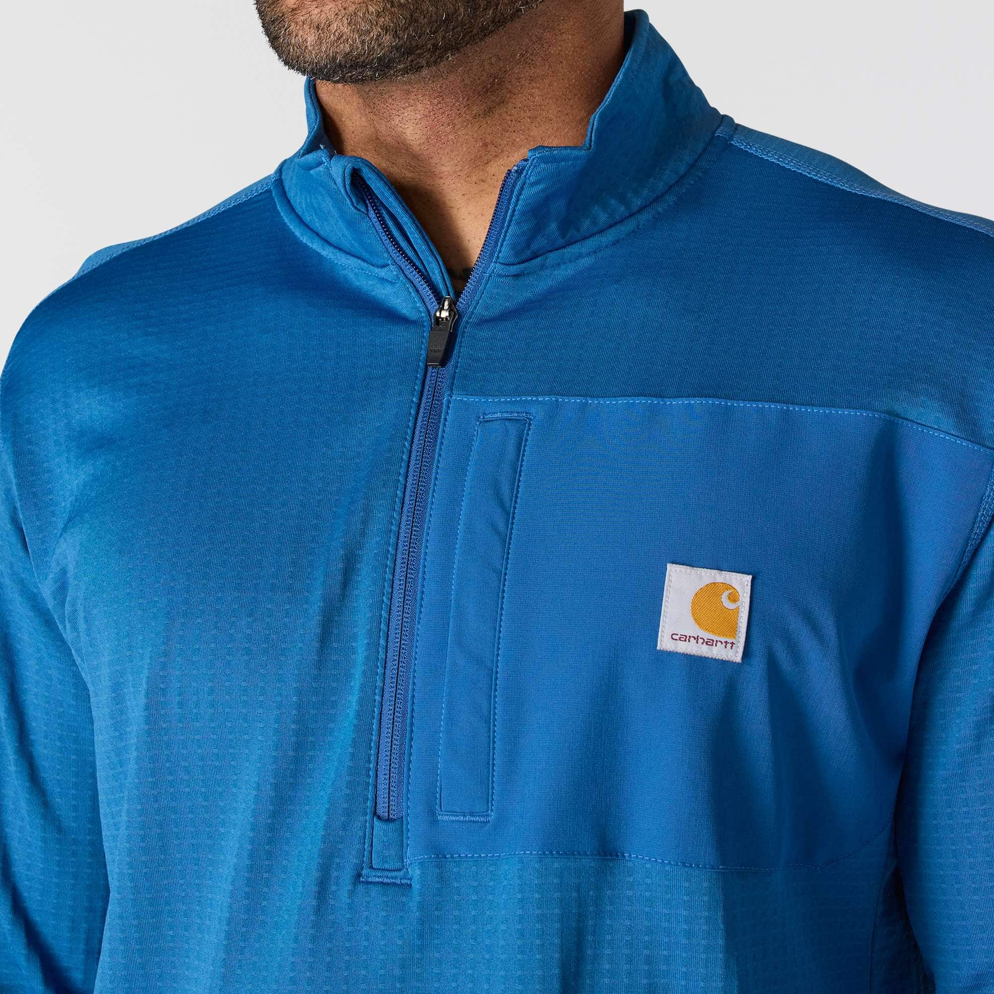 Carhartt 106423 Mock Neck Half-Zip Sweatshirt T-Shirt materiale med firmalogo