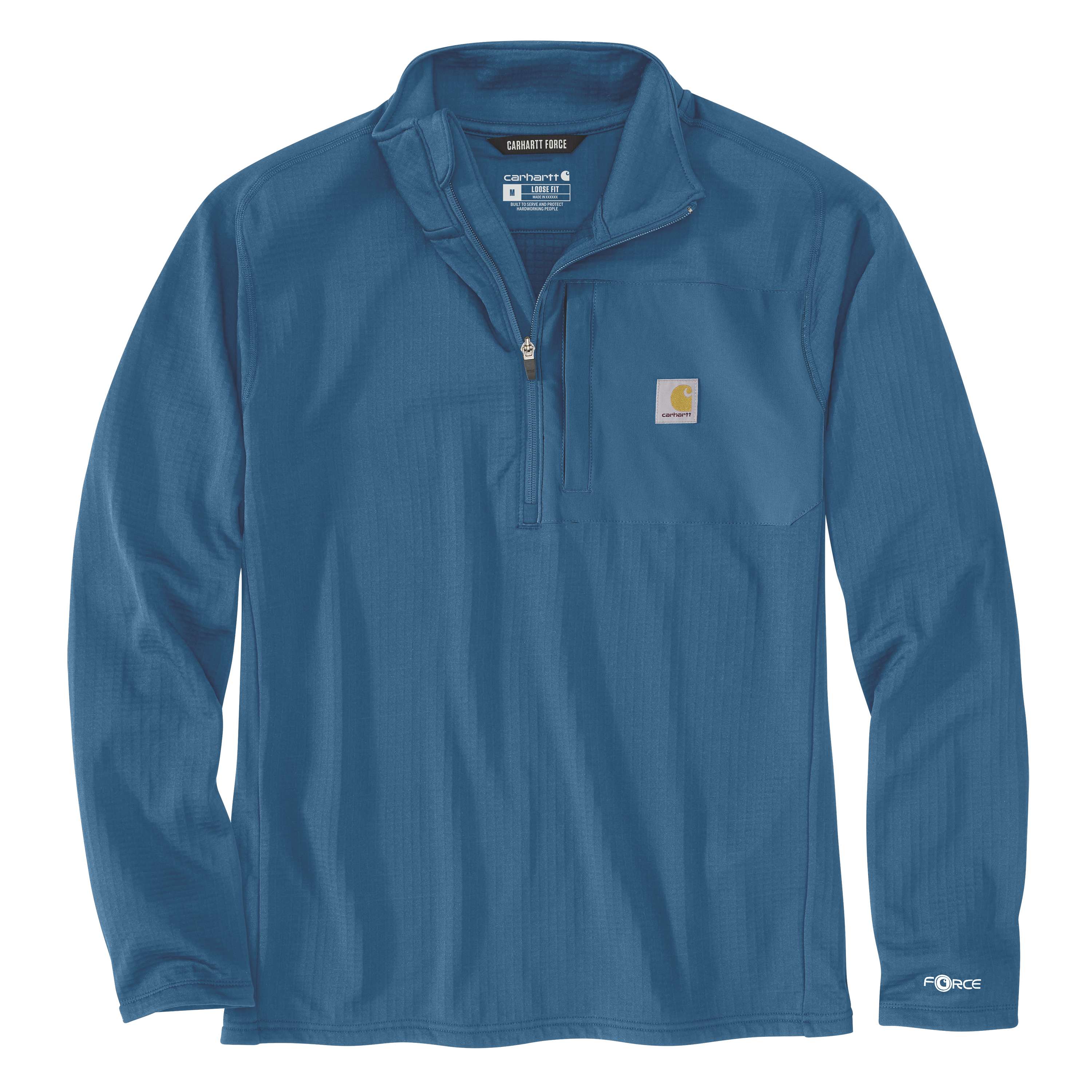 Carhartt 106423 Mock Neck Half-Zip Sweatshirt T-Shirt produktfoto med tryk