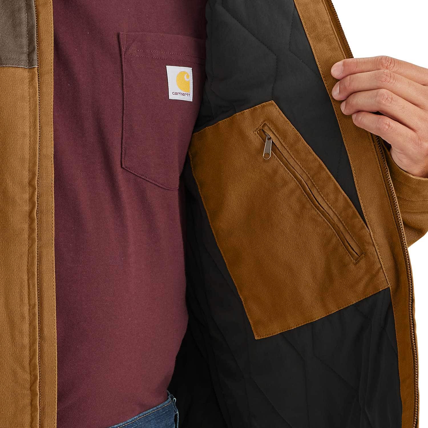 Carhartt 106432 Montana Duck Insulated Jakke materiale med firmalogo