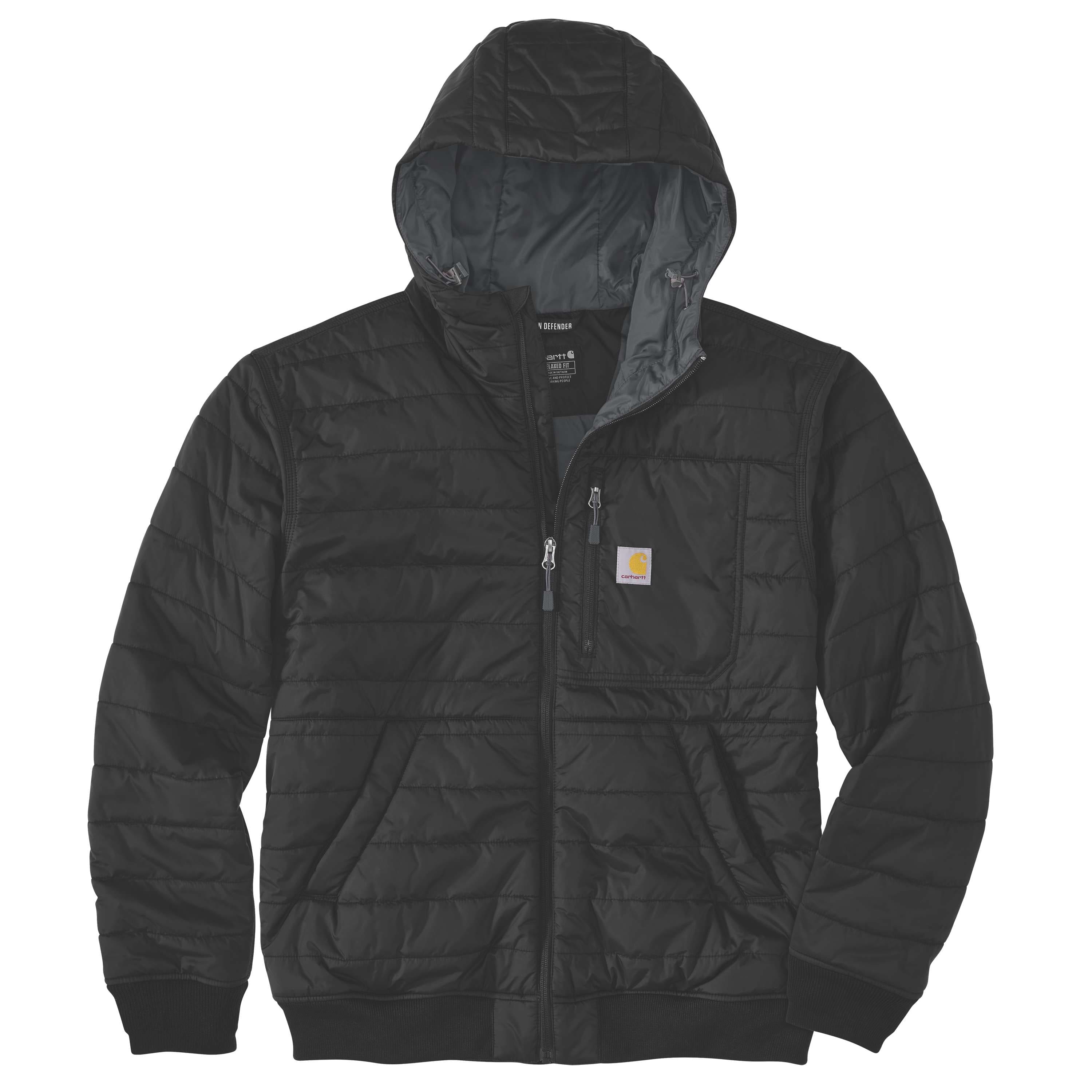 Carhartt 106543 Lightweight Insulated Hooded Jakke produktfoto med tryk