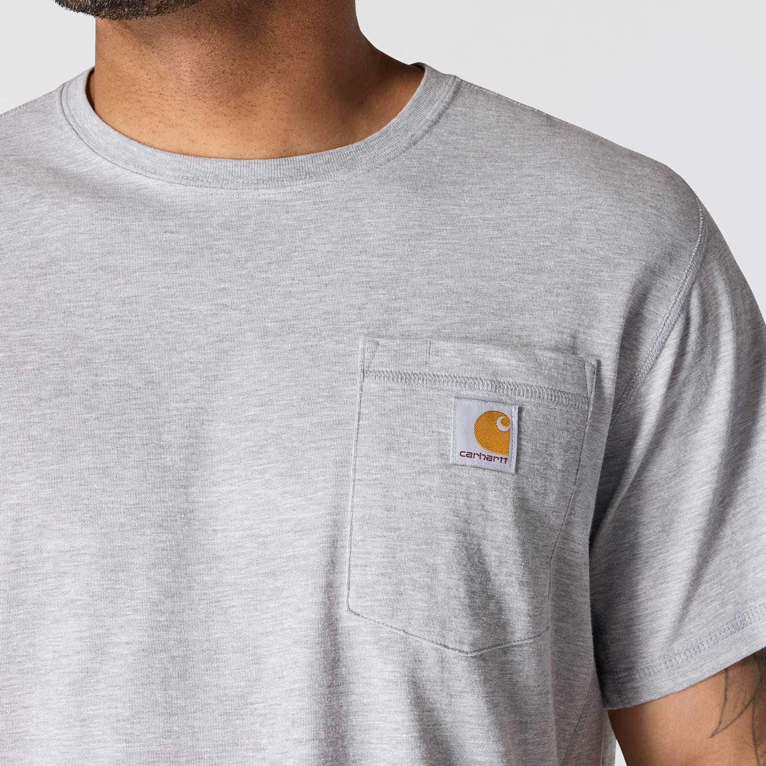 Carhartt 106652 Force™ Relaxed T-Shirt detalje til broderi