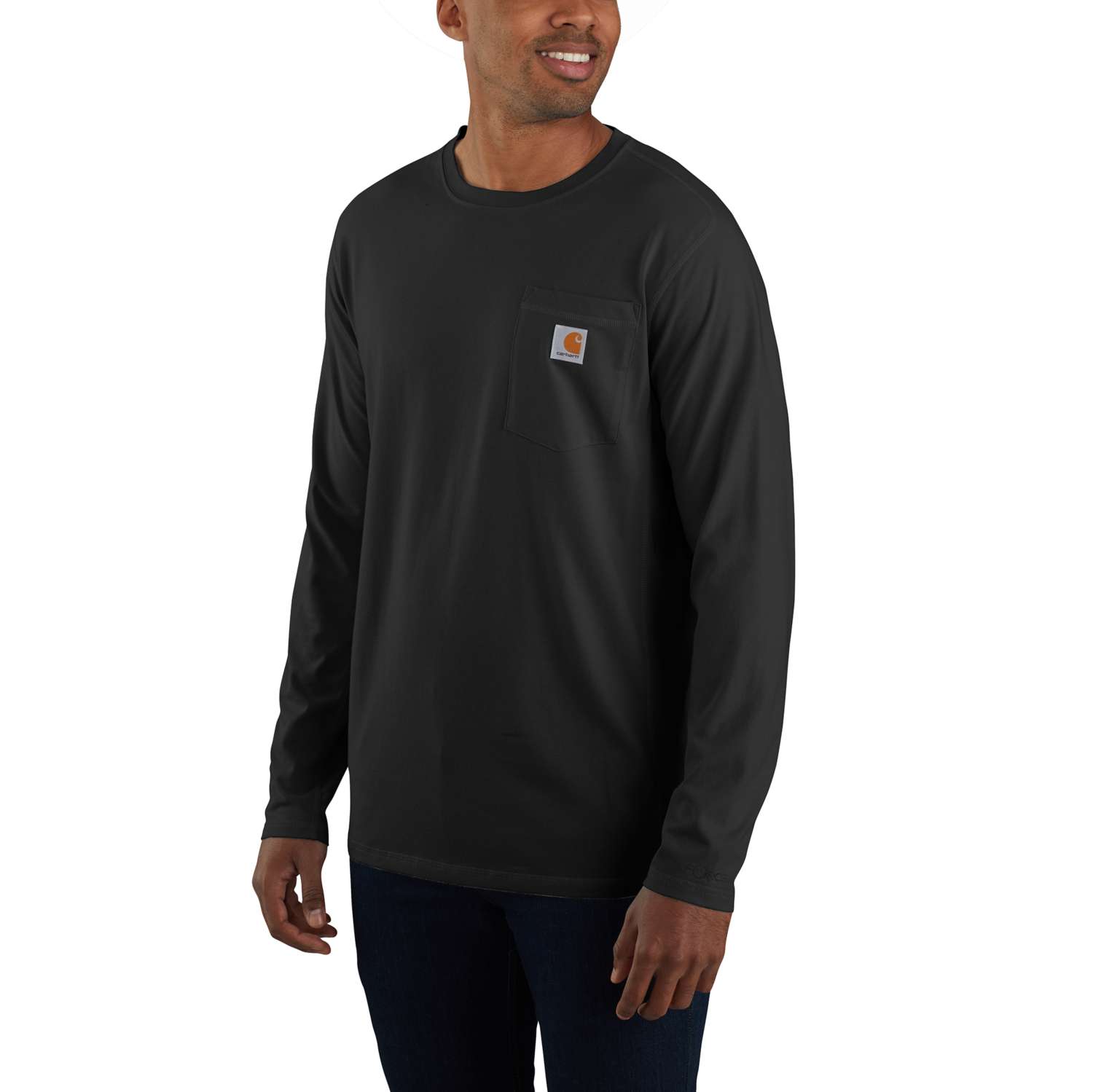 Carhartt 106656 Force™ Relaxed Ls T-Shirt materiale med firmalogo
