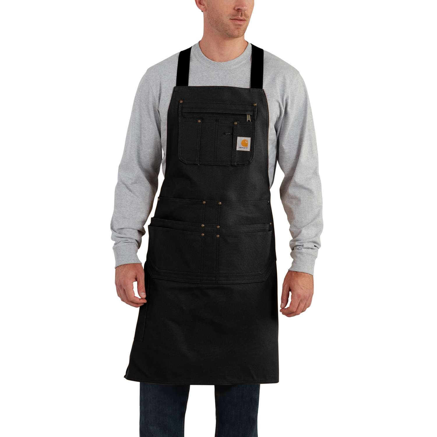 Carhartt 106667 Firm Duck Apron materiale med firmalogo