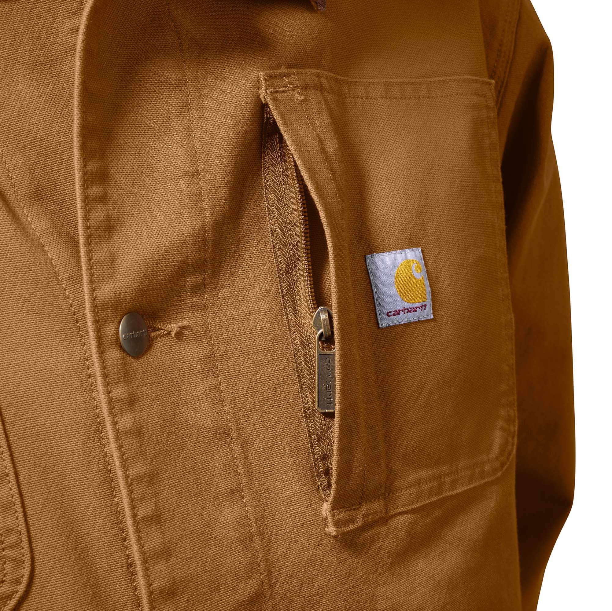 Carhartt 106675 Duck Loose Fit Chore Vinterjakke materiale med firmalogo