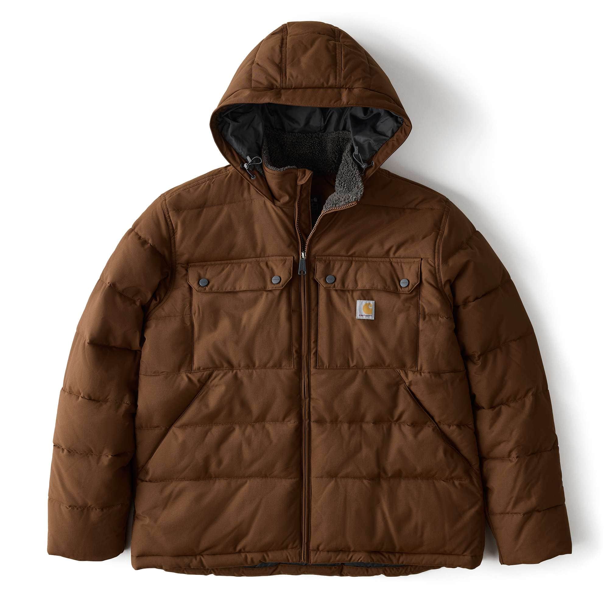 Carhartt 107082 Montana Loose Fit Insulated Jakke detalje med firmalogo