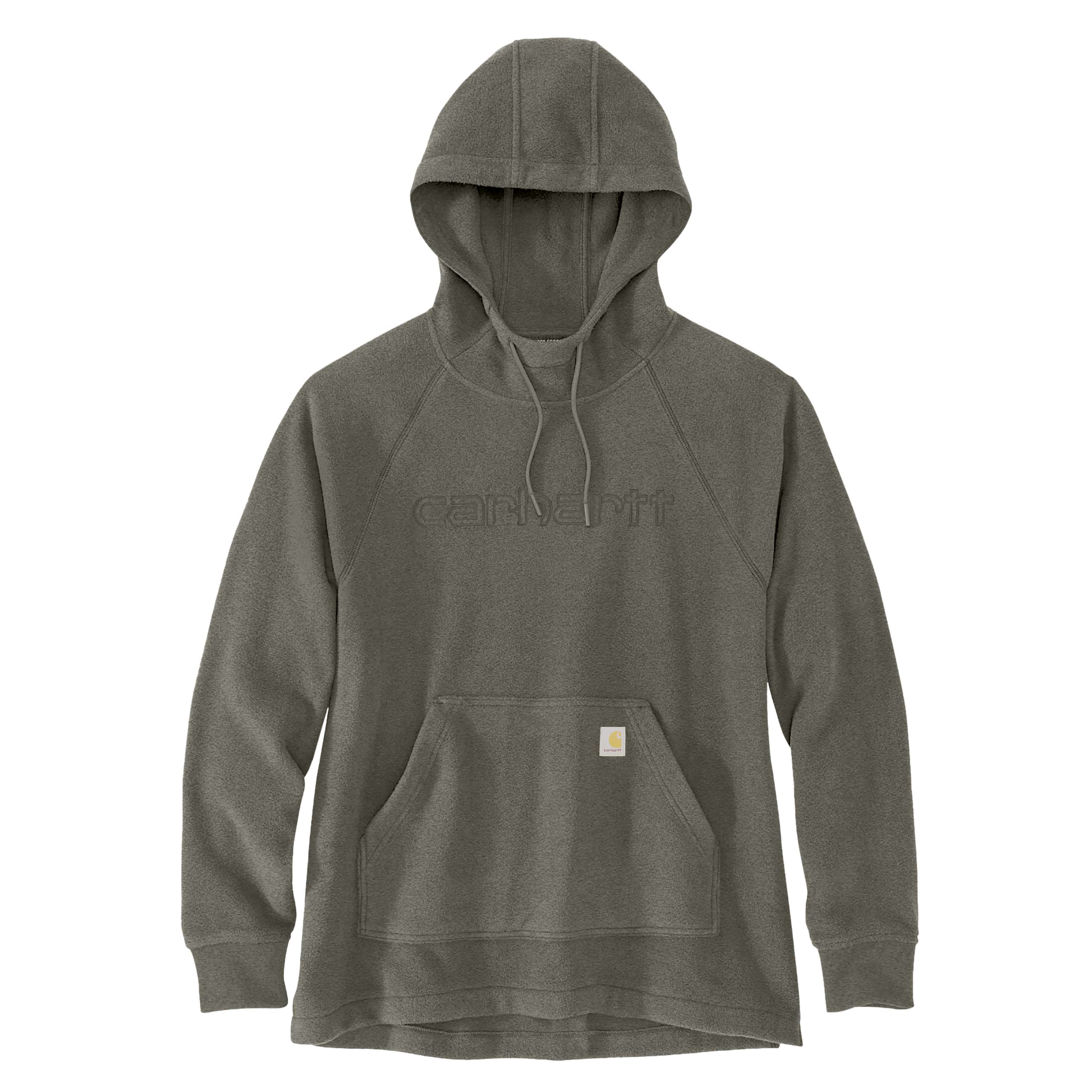 Carhartt 107142 Fleece Hooded Sweatshirt Dame produktfoto med tryk