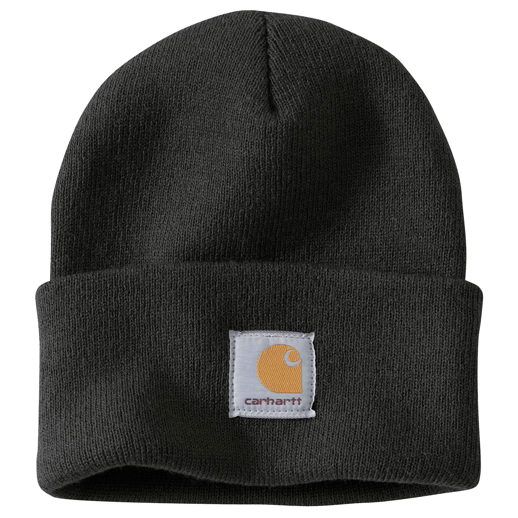 Carhartt A18 Knit Cuffed Beanie detalje til broderi