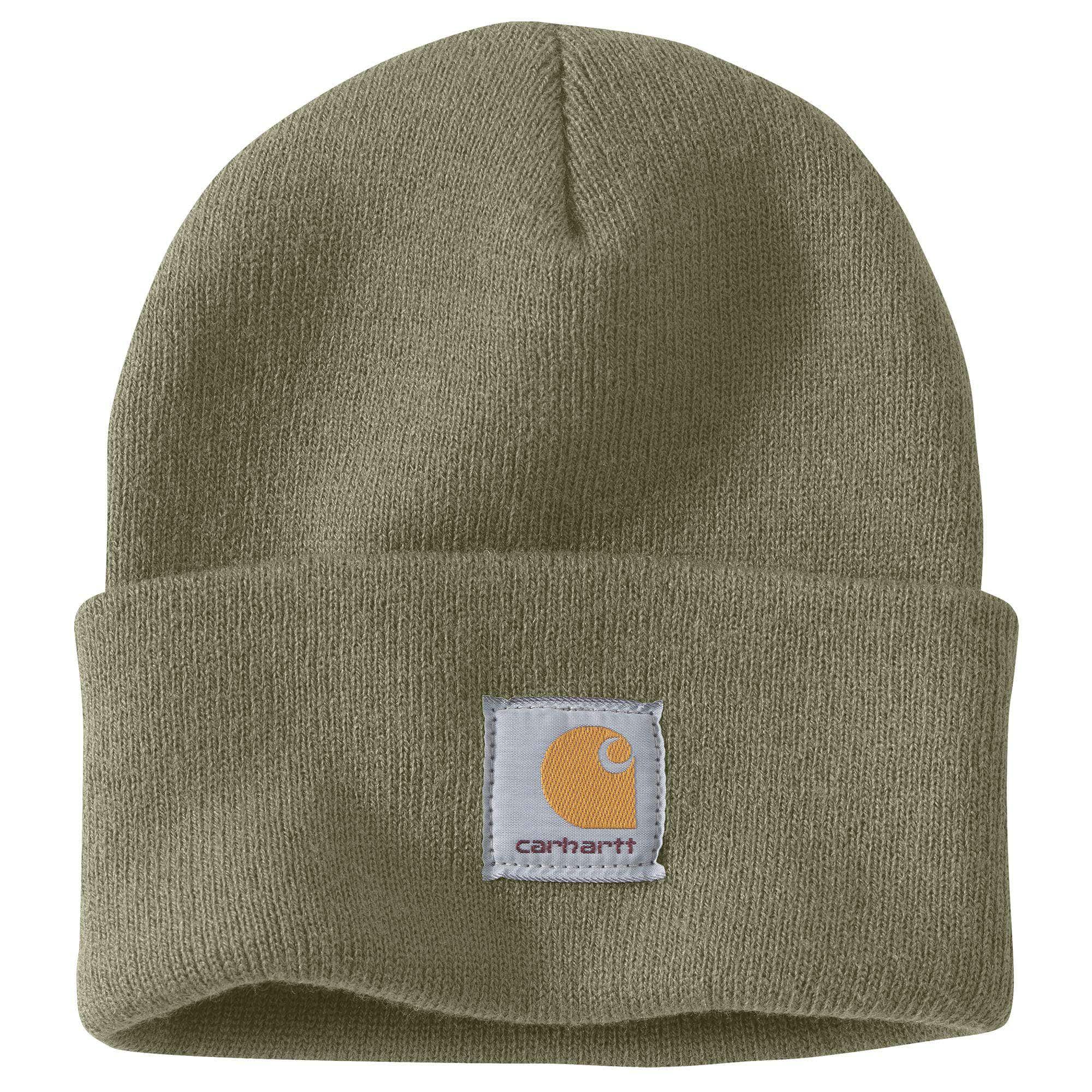Carhartt A18 Knit Cuffed Beanie produktfoto med logo
