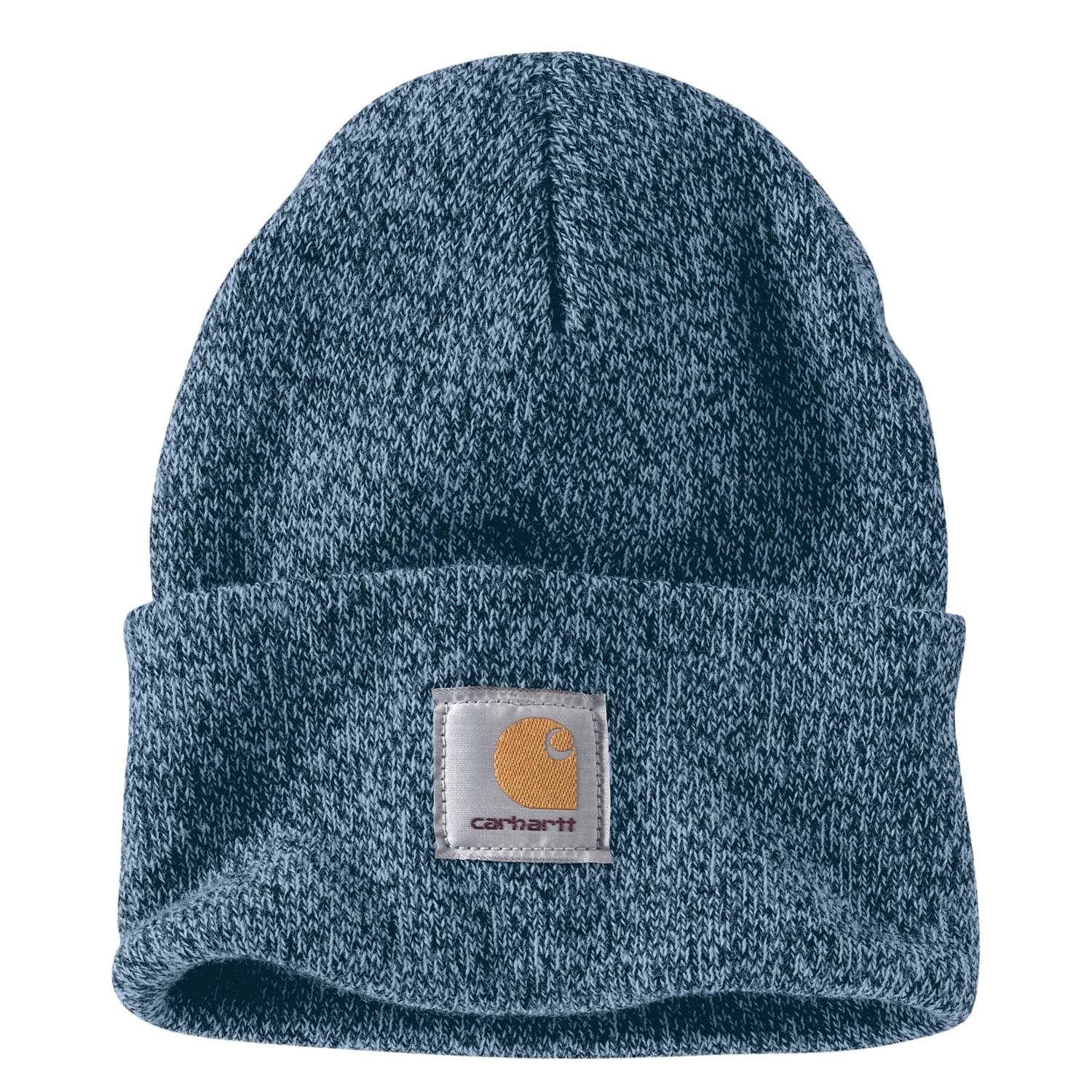 Carhartt A18 Knit Cuffed Beanie produktbillede med tryk