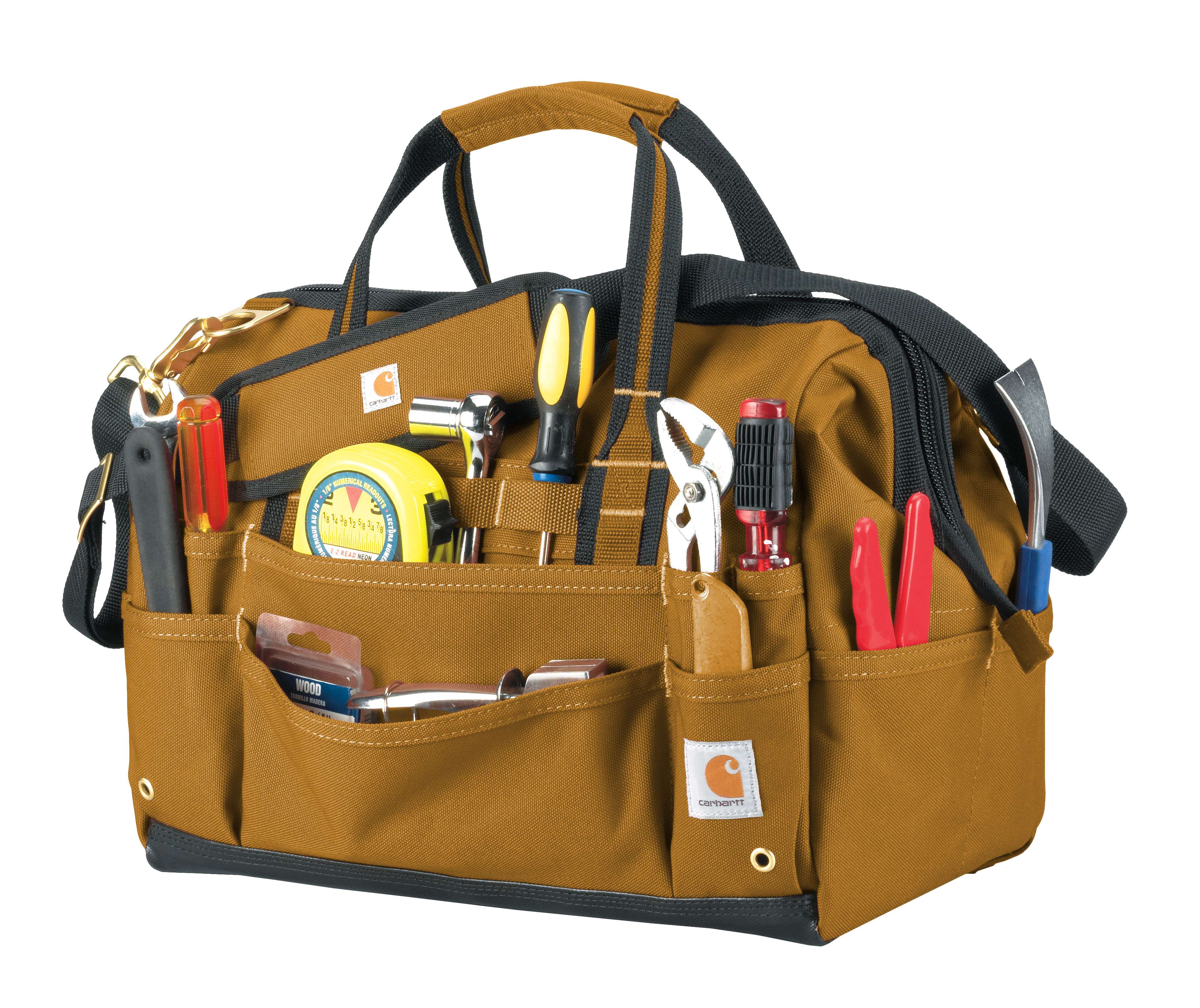 Carhartt B0000518 16-Inch 30 Pocket Tool Bag materiale med logo