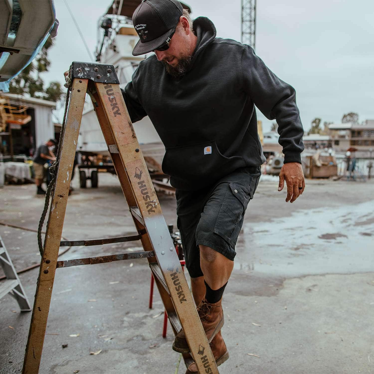 Carhartt K121 Marquette Sweatshirt nærbillede til broderi