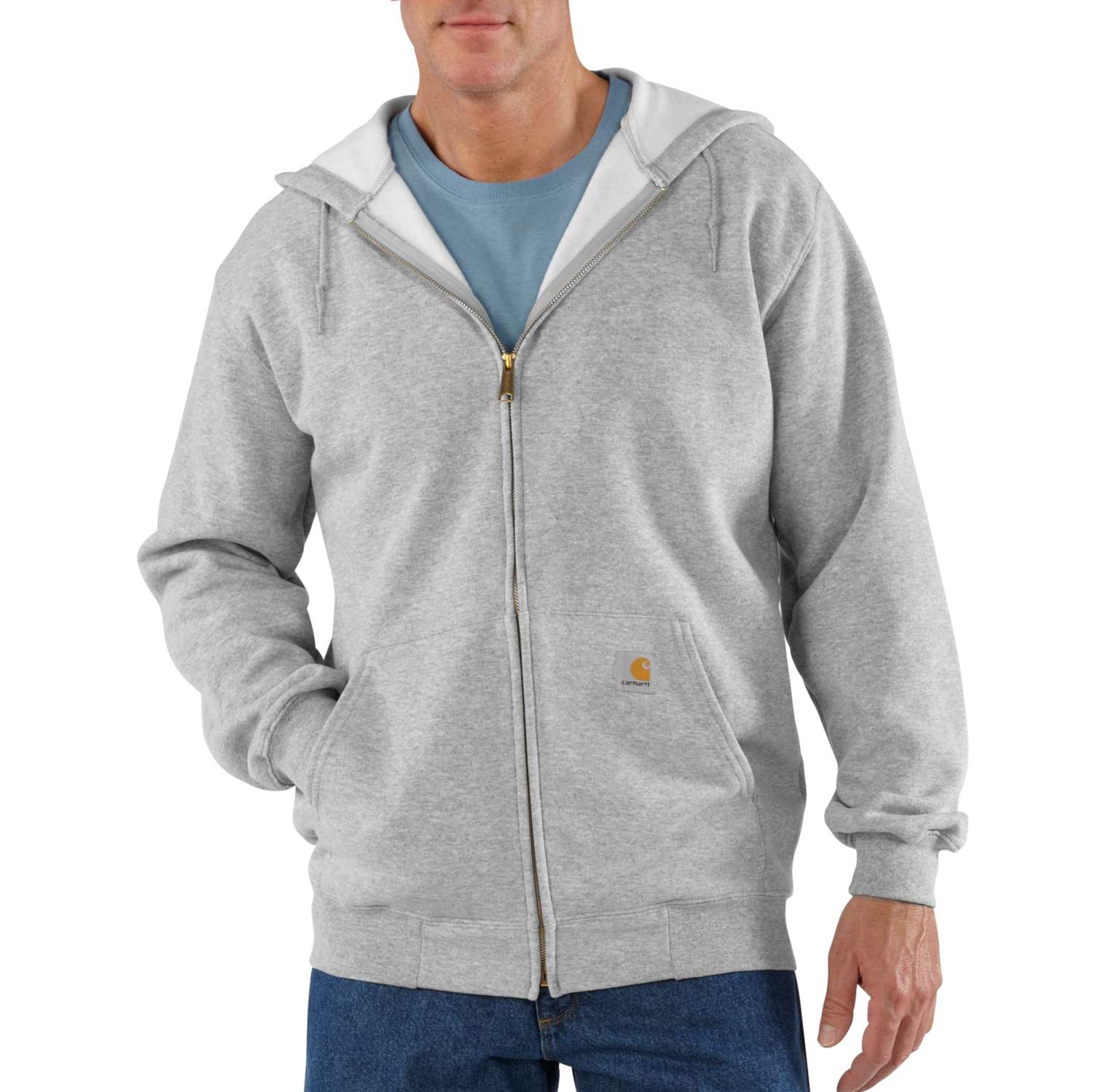 Carhartt K122 Marquette Full-Zip Sweatshirt Sweatshirt detalje med firmalogo