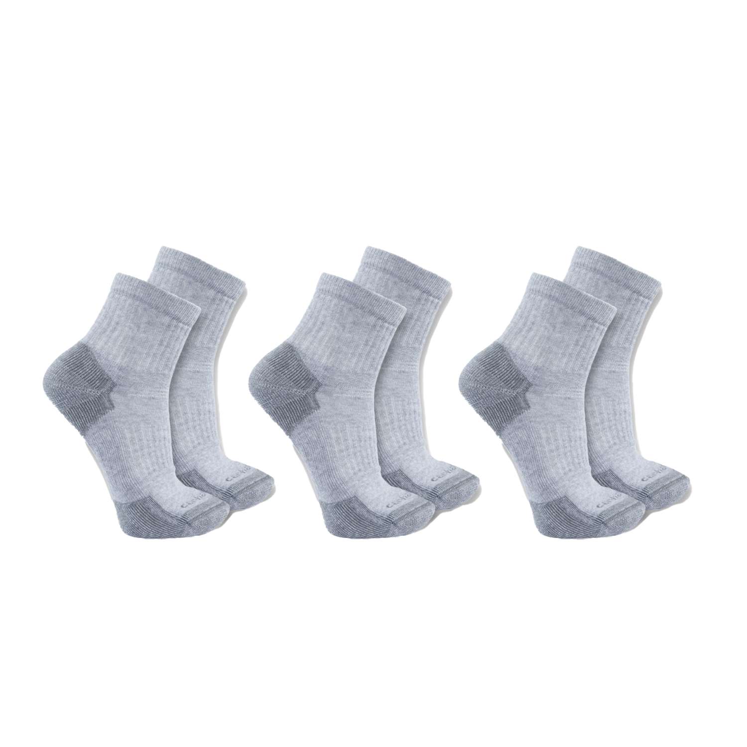 Carhartt Sq6103M Cotton Blend Quarter Sock 3 Pack produktbillede med logo