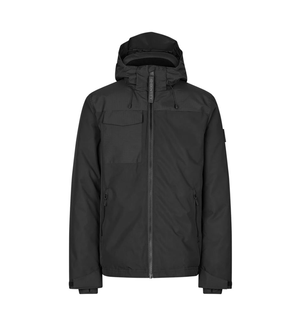 ID 0842 Hooded vinterjakke materiale med firmalogo