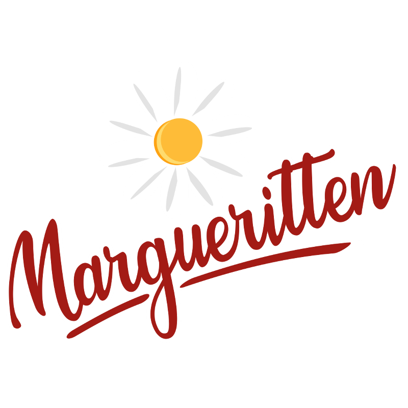 Marguerittens logo - 100x50mm, 4 farver med tryk eller logo – arbejdstøj og firmatøj