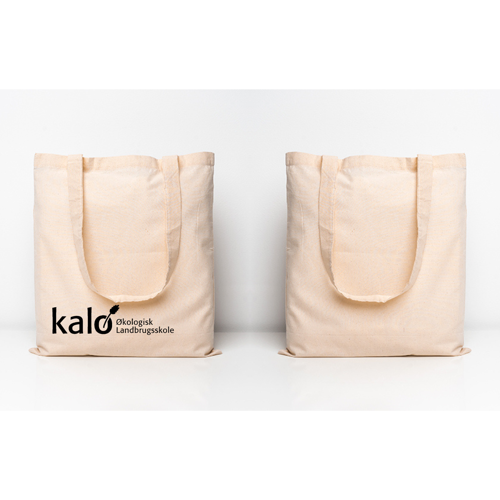Kalø Landbrugsskoles Printwear XT004 Cotton Bag PREMIUM Long Handles, m/front logo med tryk eller logo – arbejdstøj og firmat