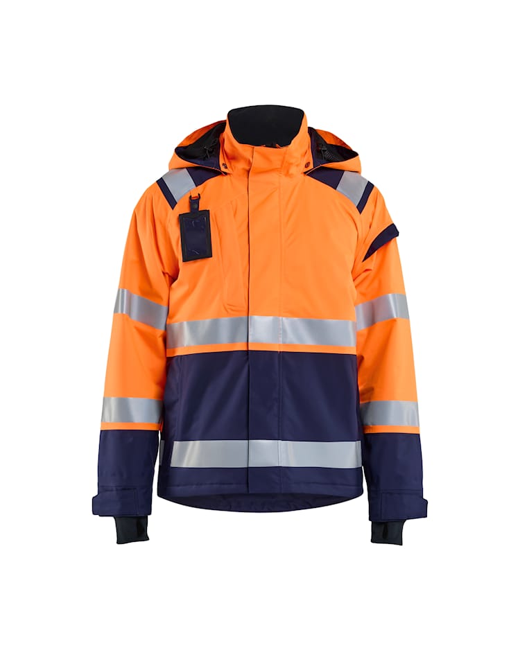 Blåkläder 4987 High Vis Skaljakke, High Vis Orange/Marineblå