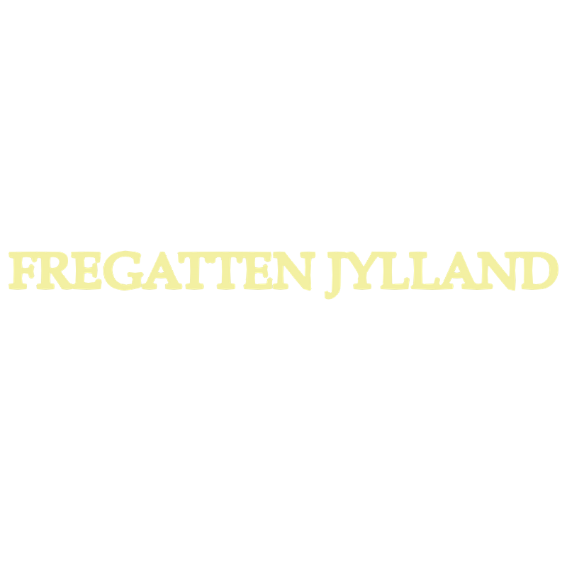 Fregatten Jylland logo - 85x7 - 768042, Gul med tryk eller logo – arbejdstøj og firmatøj