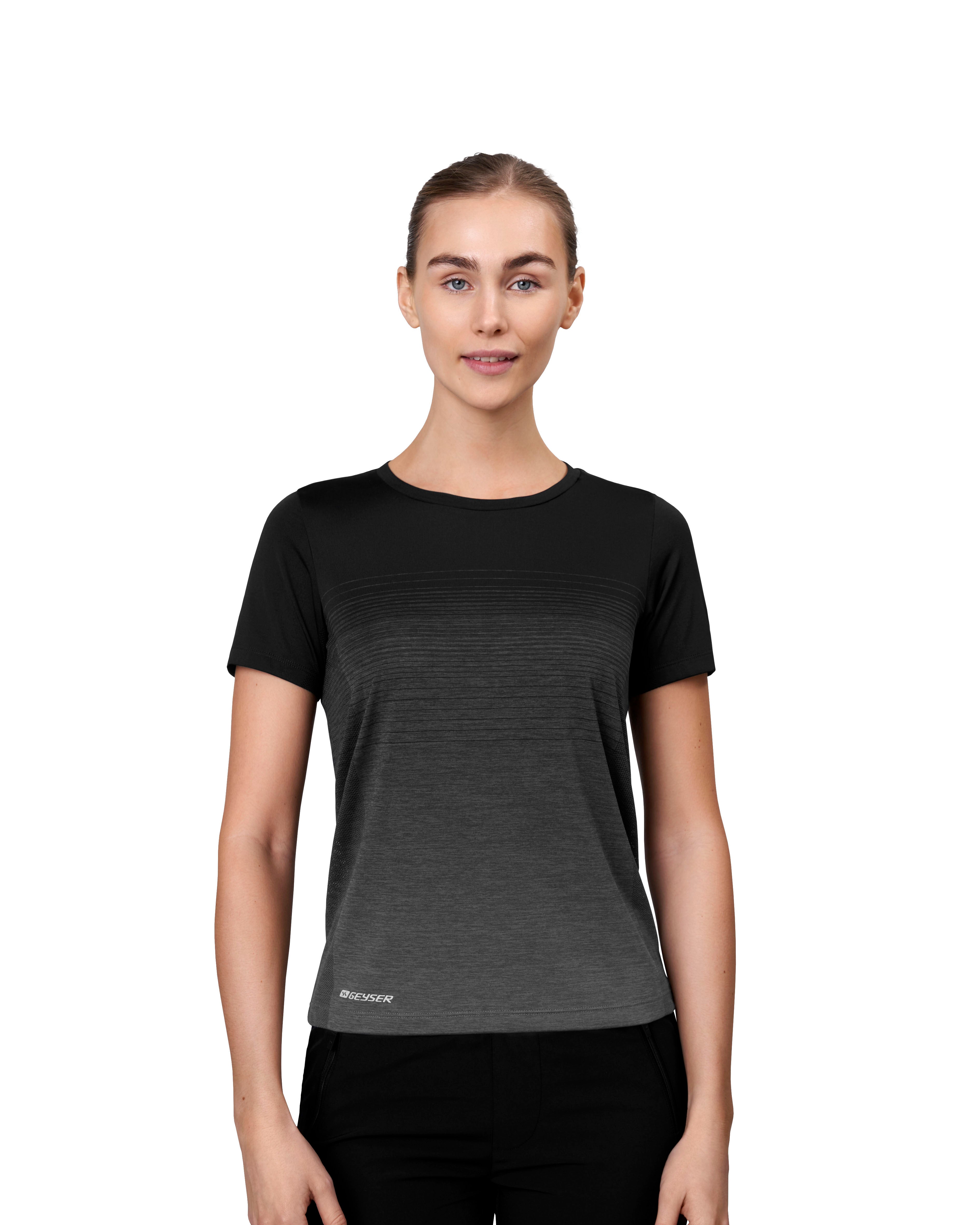 ID G11024 GEYSER striped T-shirt | seamless | dame produktfoto med firmalogo