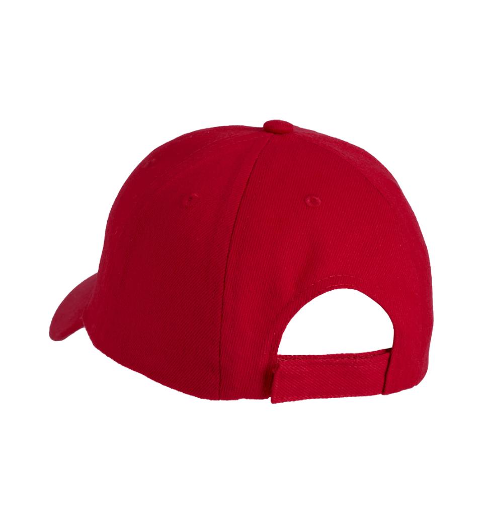 ID 0054 Bomulds cap med logo nærbillede med logo