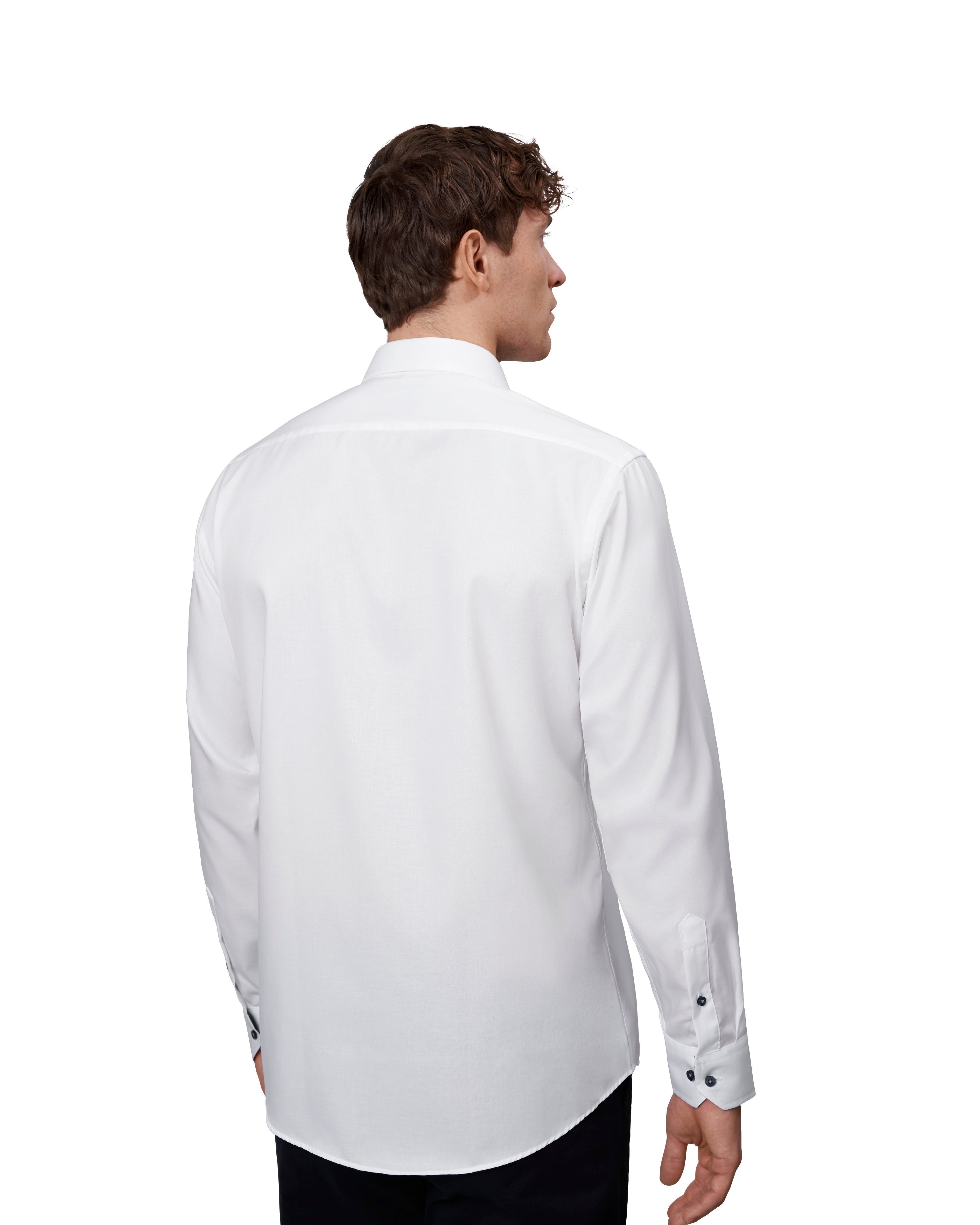 ID S370 SEVEN SEAS Fine Twill Contrast | modern nærbillede med logo