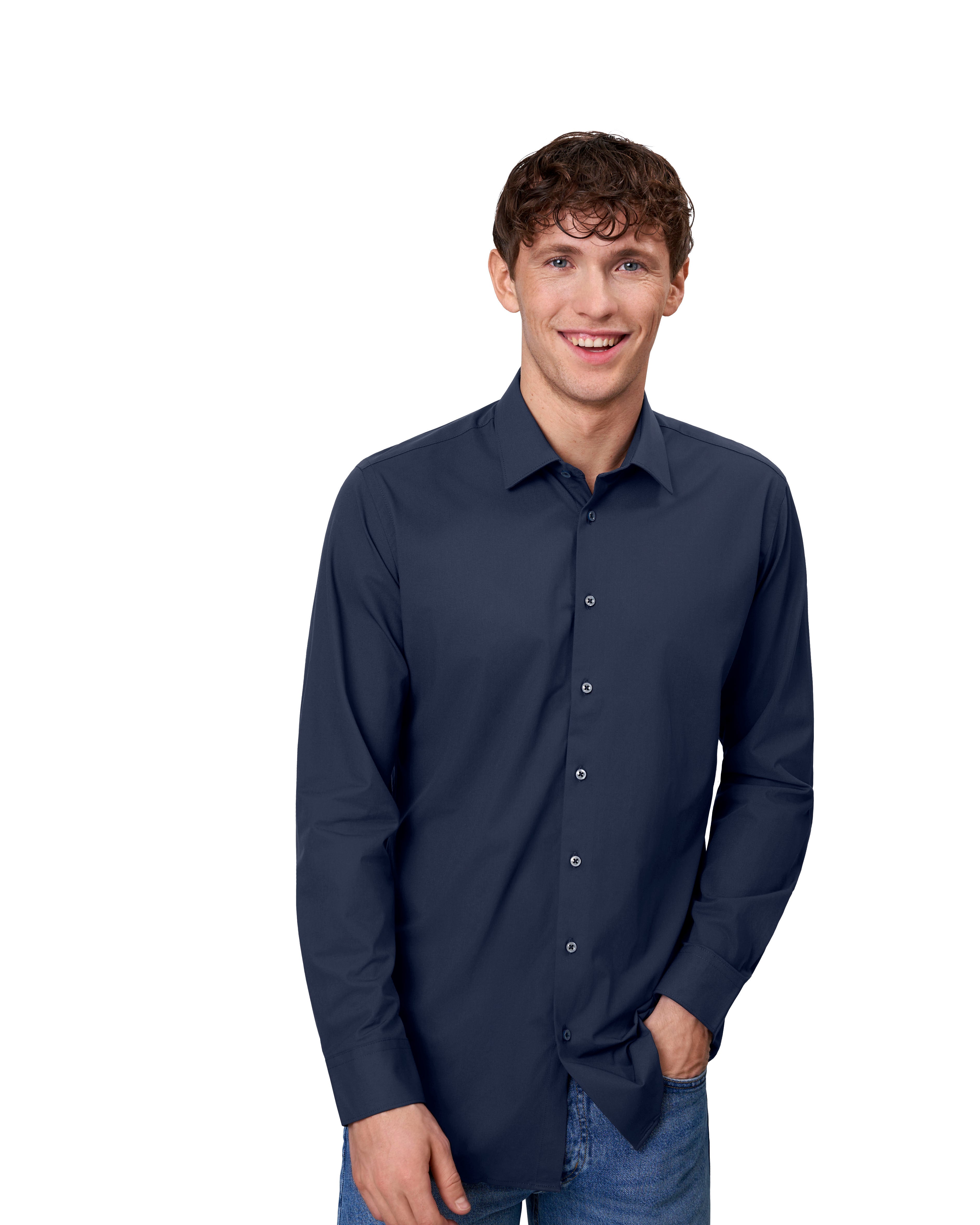 ID S51 SEVEN SEAS Hybrid shirt | slim produktfoto med logo
